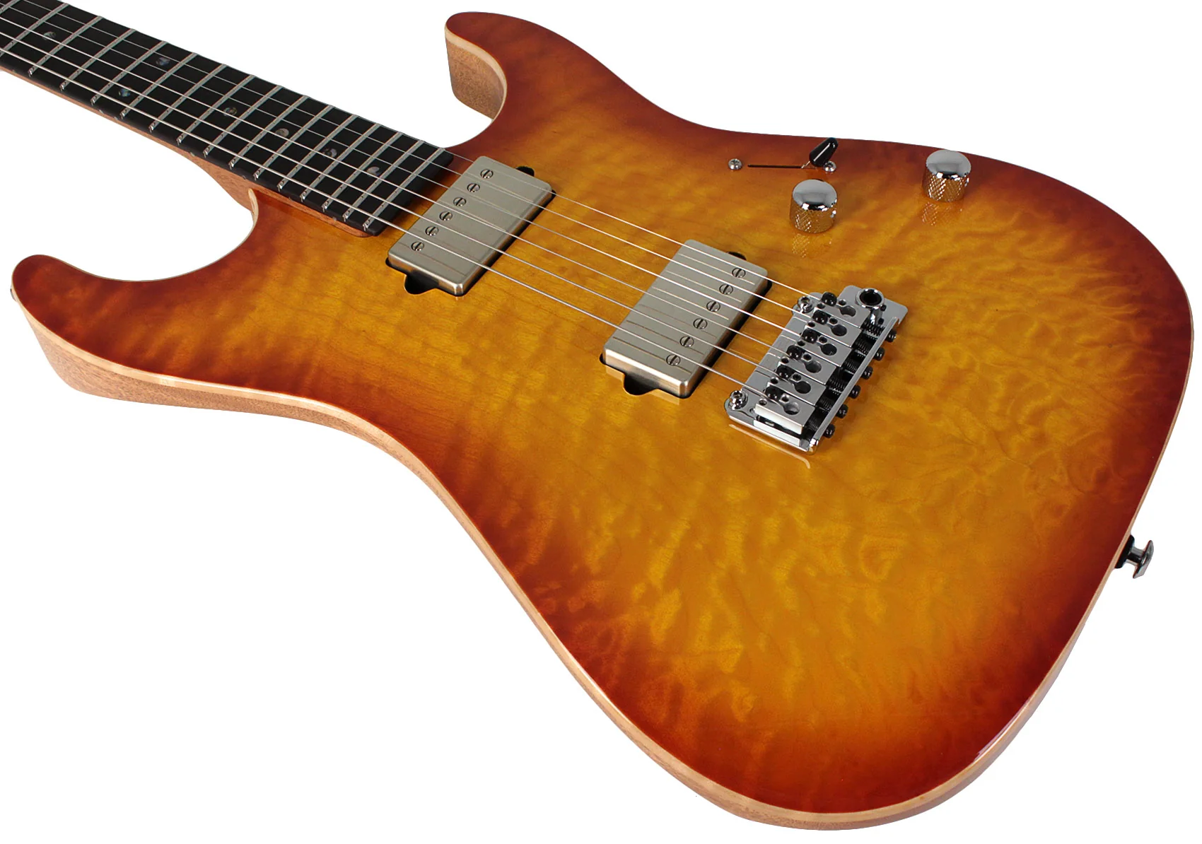 Suhr Select Standard Mahogany HH Guitar, Quilt Suhr Burst - Image 4