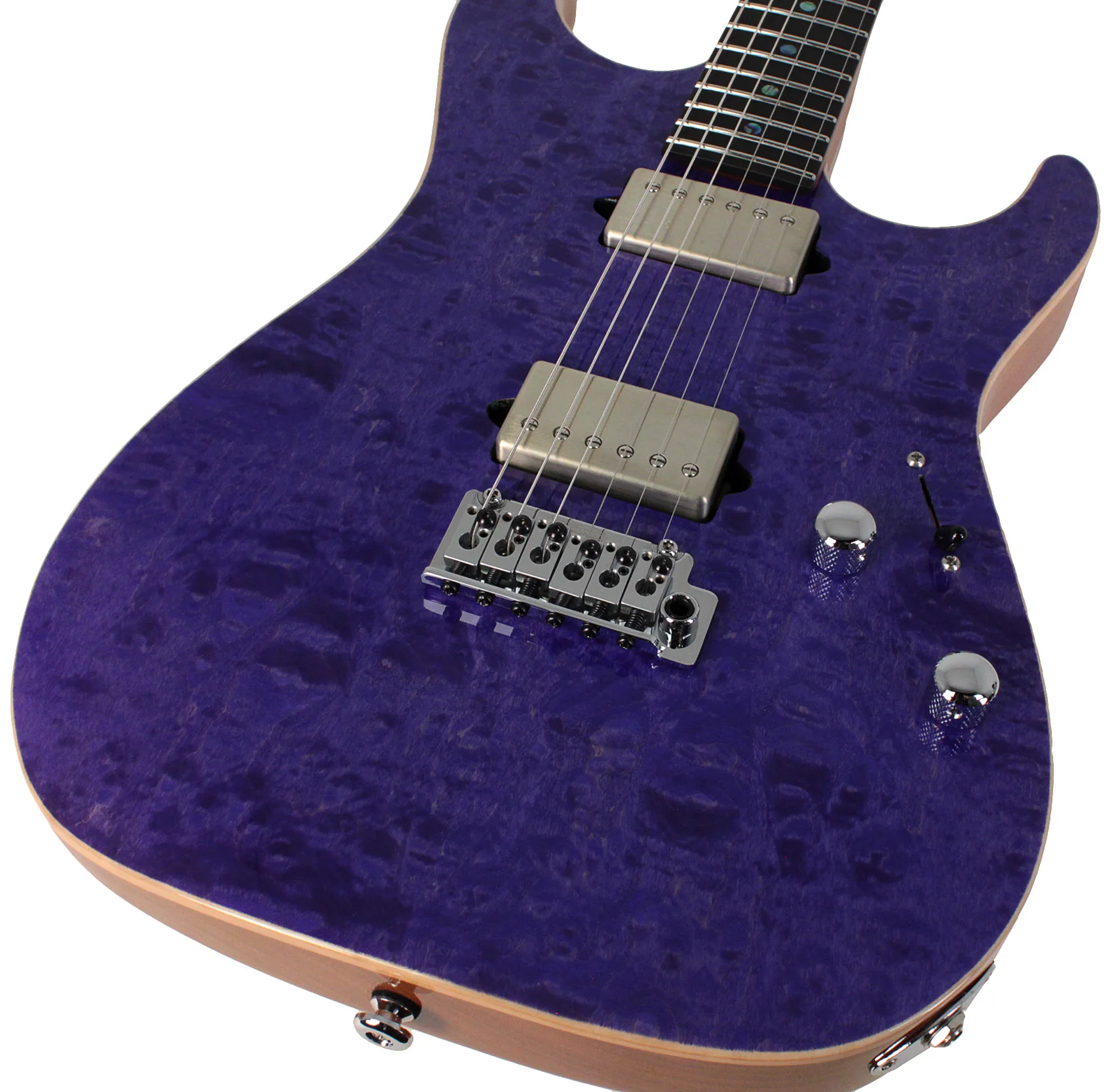 Suhr Select Standard Mahogany HH Guitar, Quilt Trans Purple - Image 3