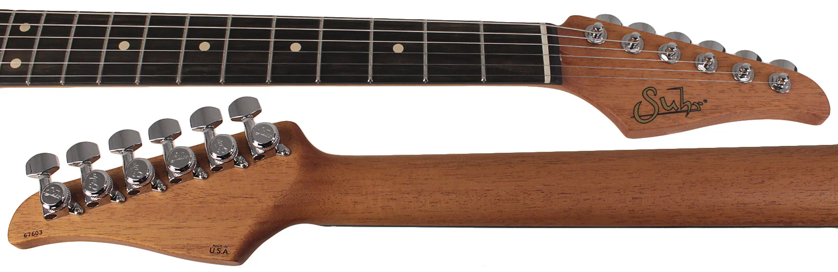 Suhr Select Standard Plus Mahogany Guitar, Trans Blue Denim Slate - Image 8