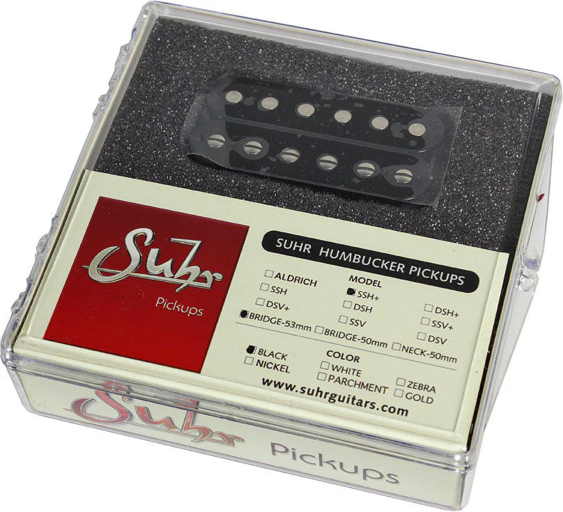 Suhr SSH+ Bridge Pickup, Black, 53mm - Image 2
