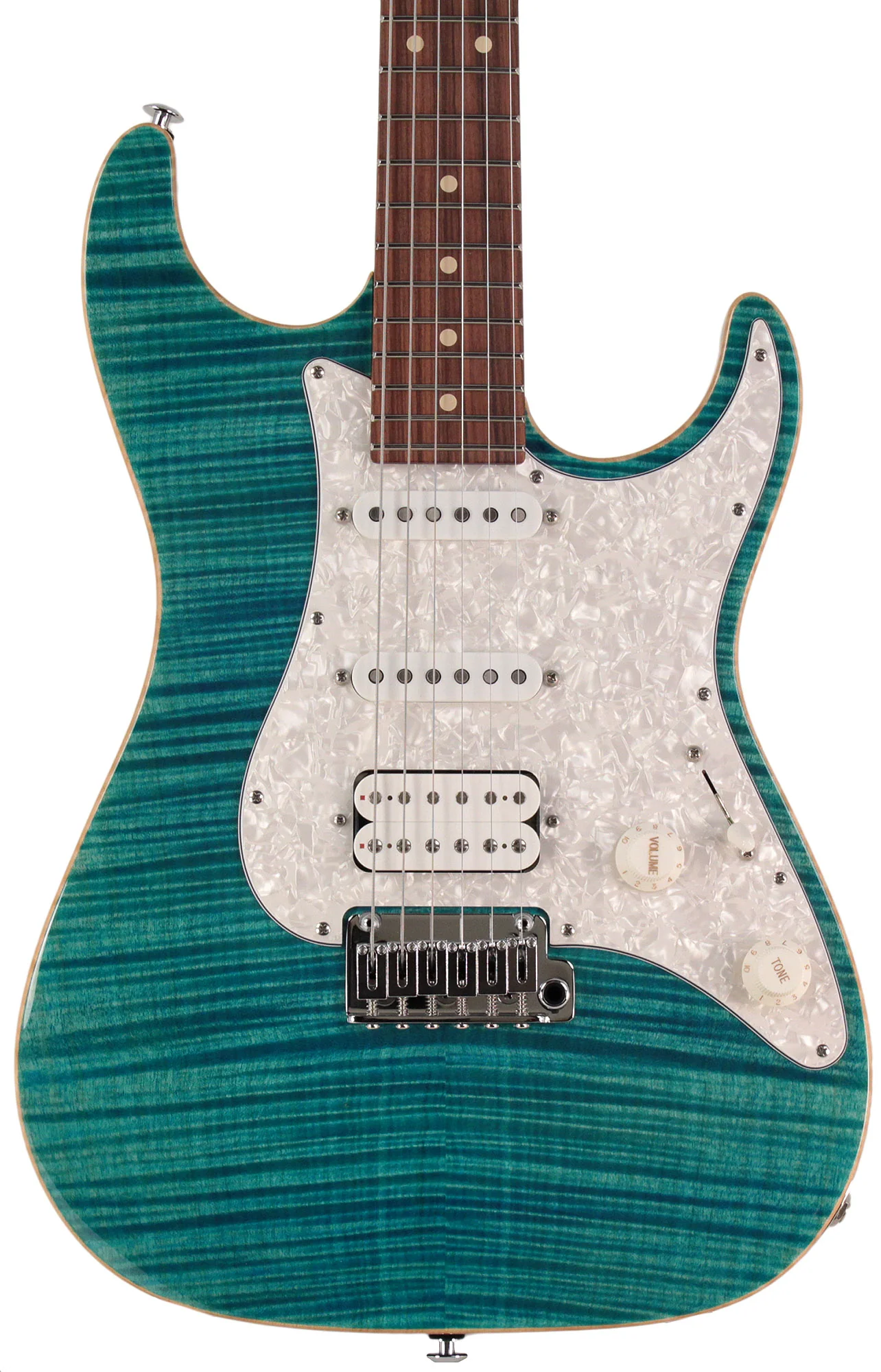 Suhr Standard Plus Guitar, Bahama Blue, Pau Ferro - Image 6