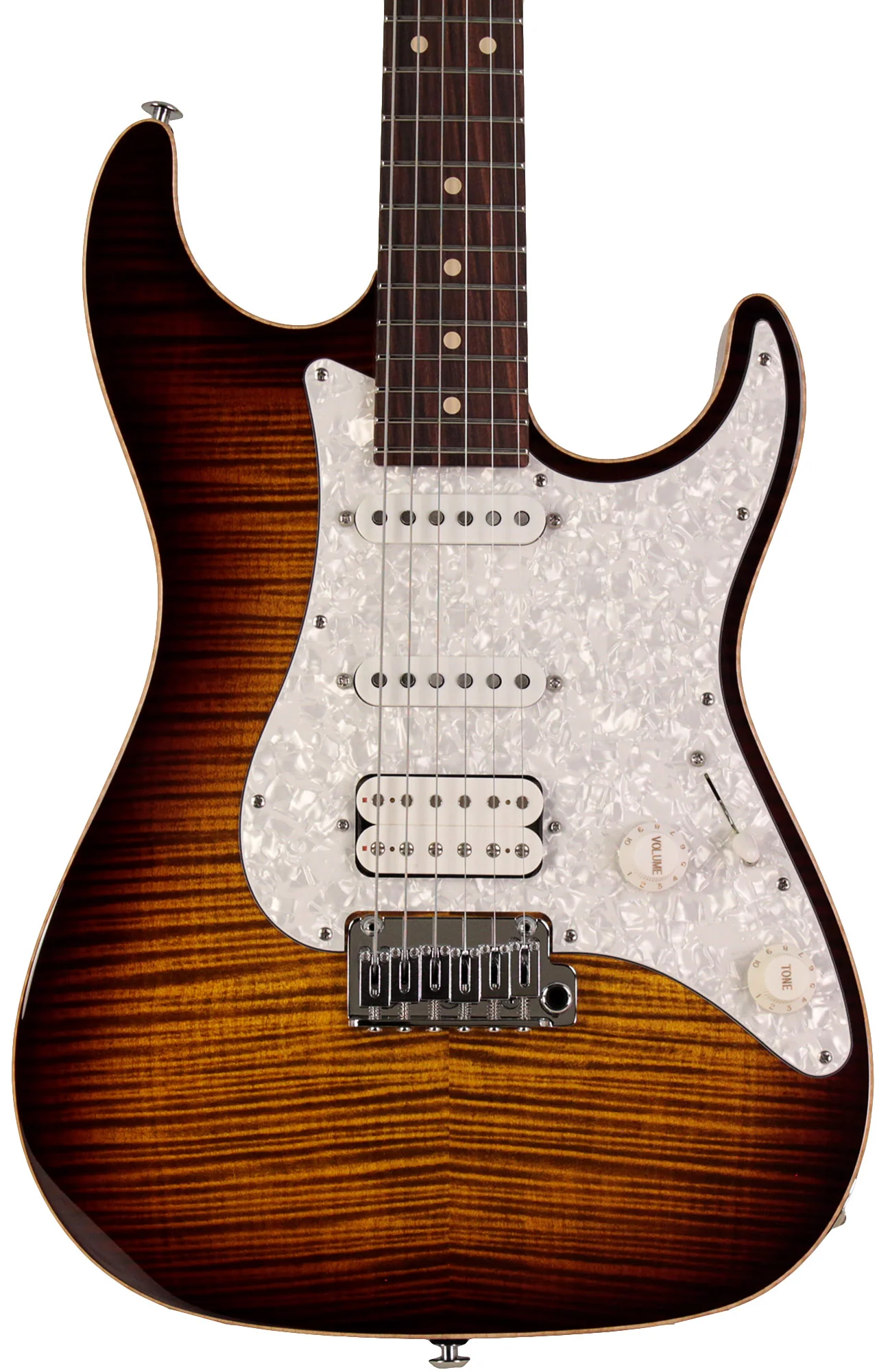 Suhr Standard Plus Guitar, Bengal Burst, Pau Ferro - Image 5