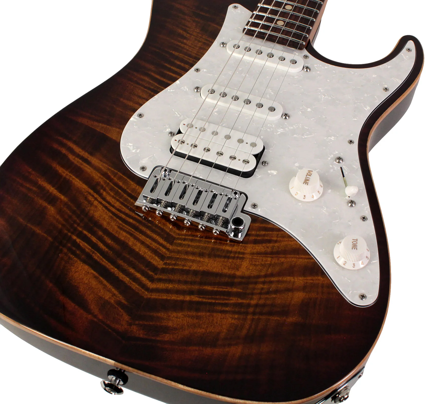 Suhr Standard Plus Guitar, Bengal Burst, Pau Ferro - Image 3