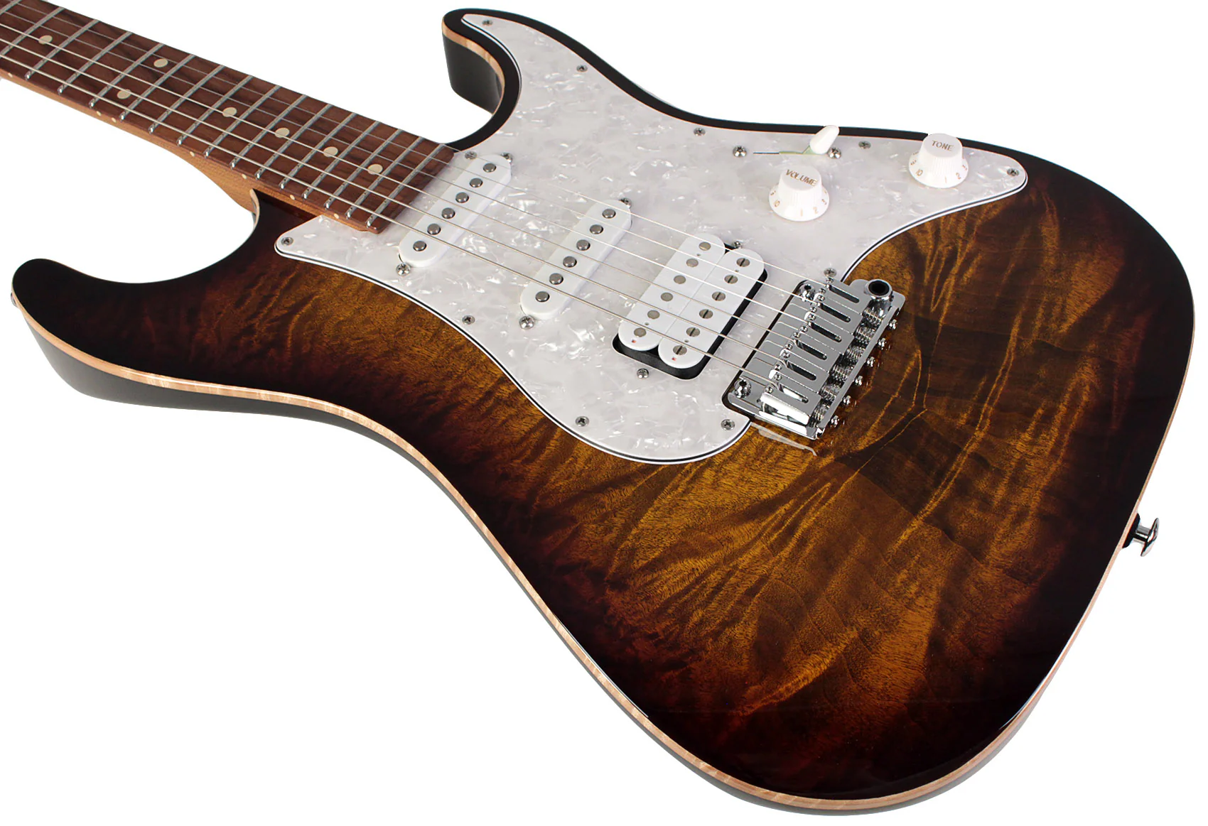 Suhr Standard Plus Guitar, Bengal Burst, Pau Ferro - Image 4