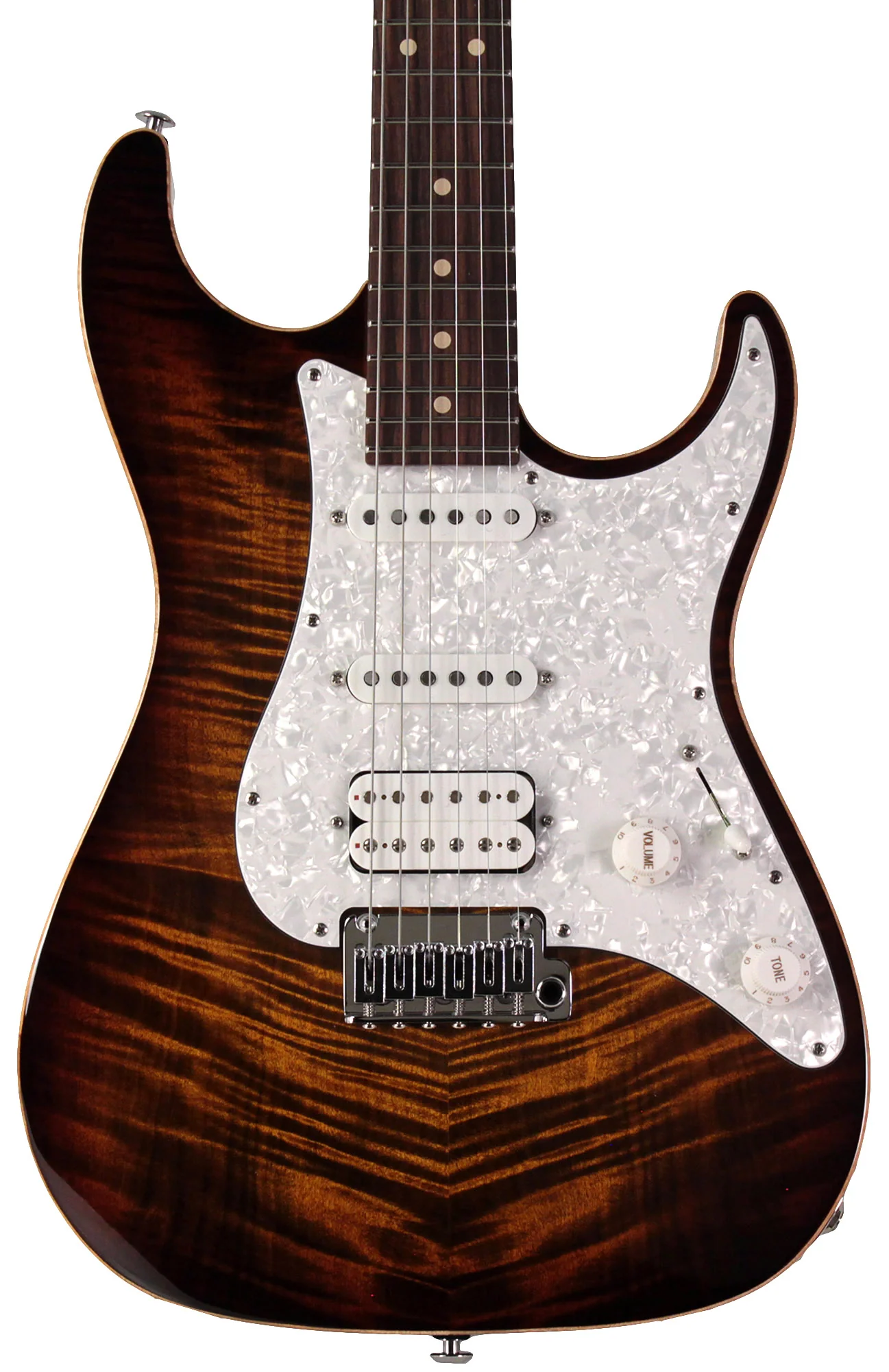 Suhr Standard Plus Guitar, Bengal Burst, Pau Ferro - Image 6