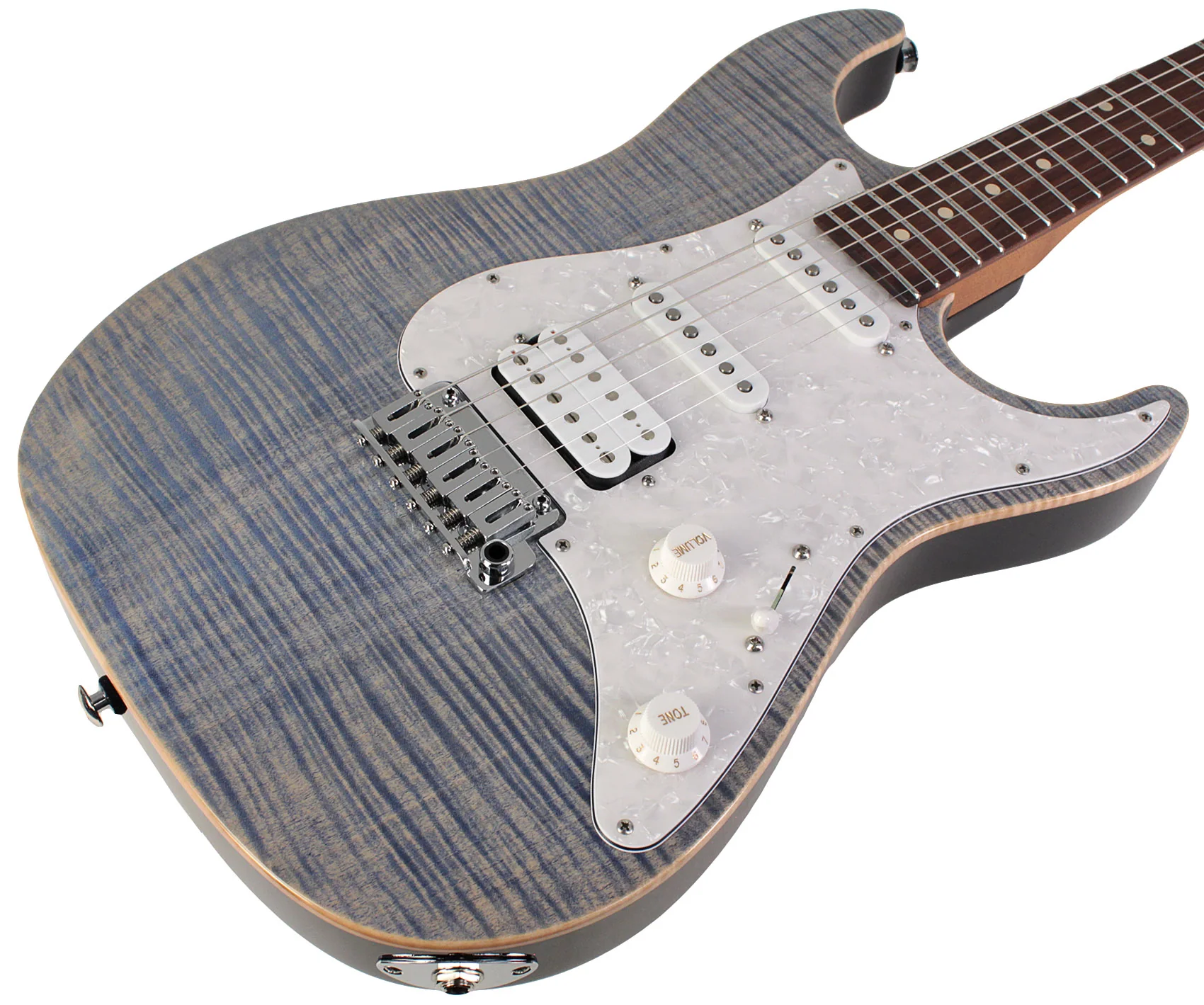 Suhr Standard Plus Guitar, Trans Blue Denim Slate, Pau Ferro - Image 2