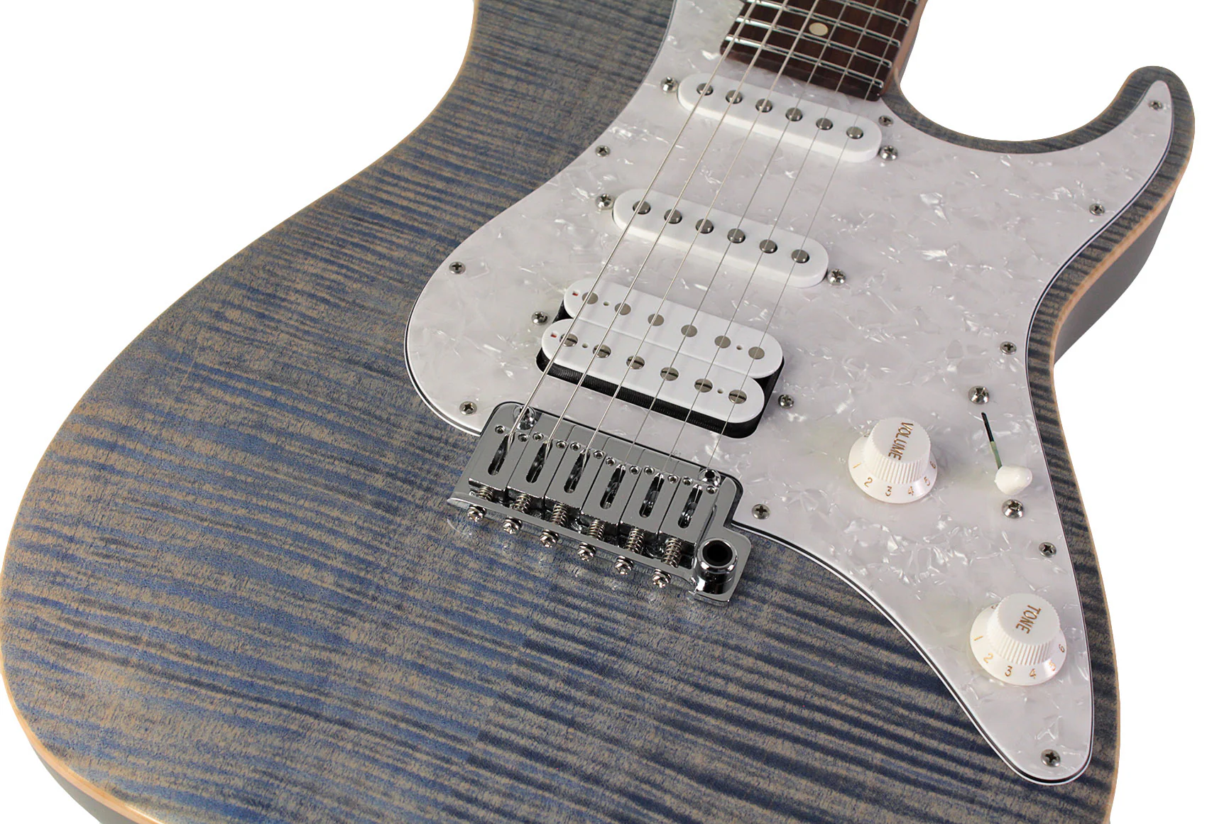 Suhr Standard Plus Guitar, Trans Blue Denim Slate, Pau Ferro - Image 3