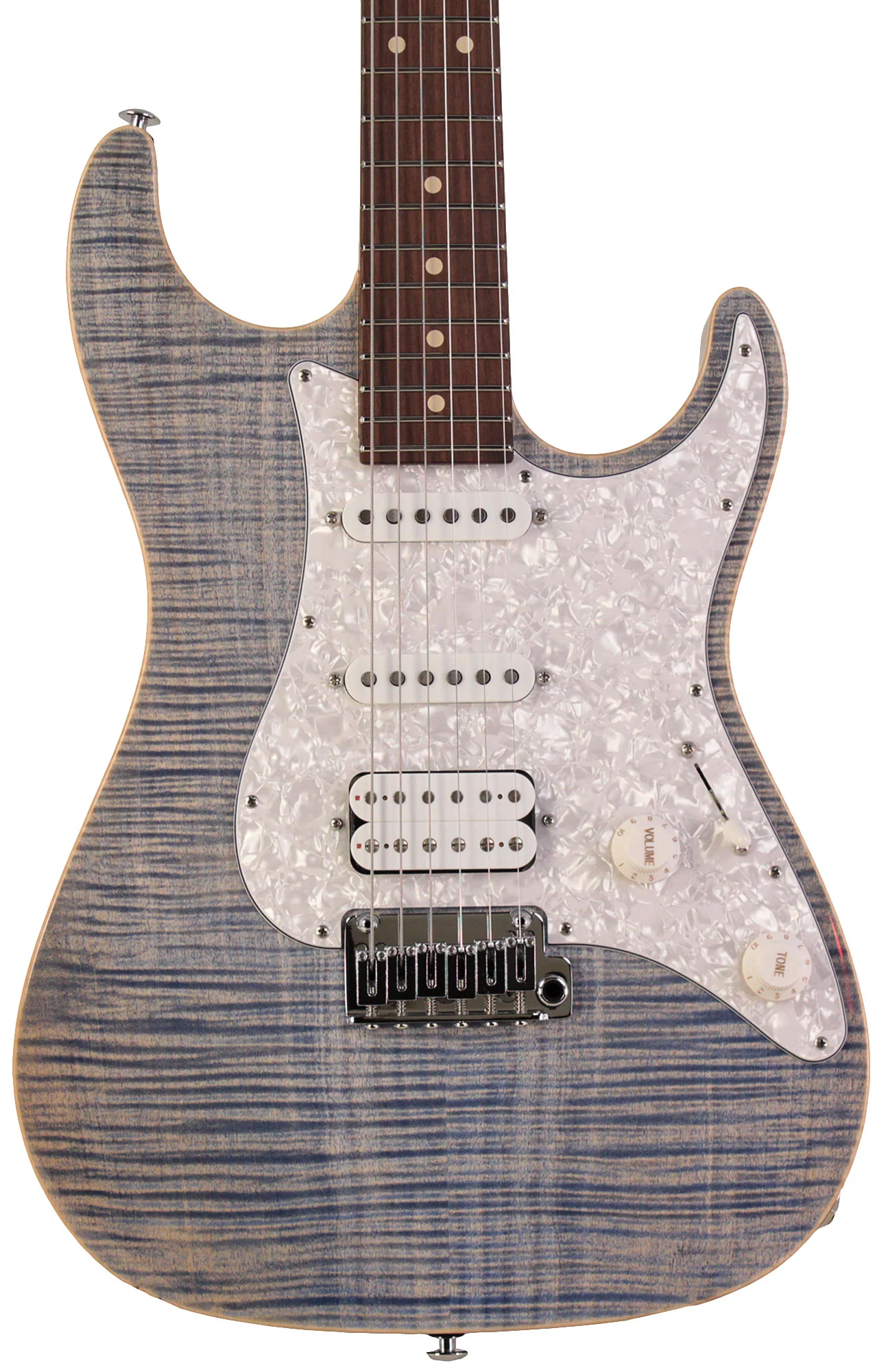 Suhr Standard Plus Guitar, Trans Blue Denim Slate, Pau Ferro - Image 5