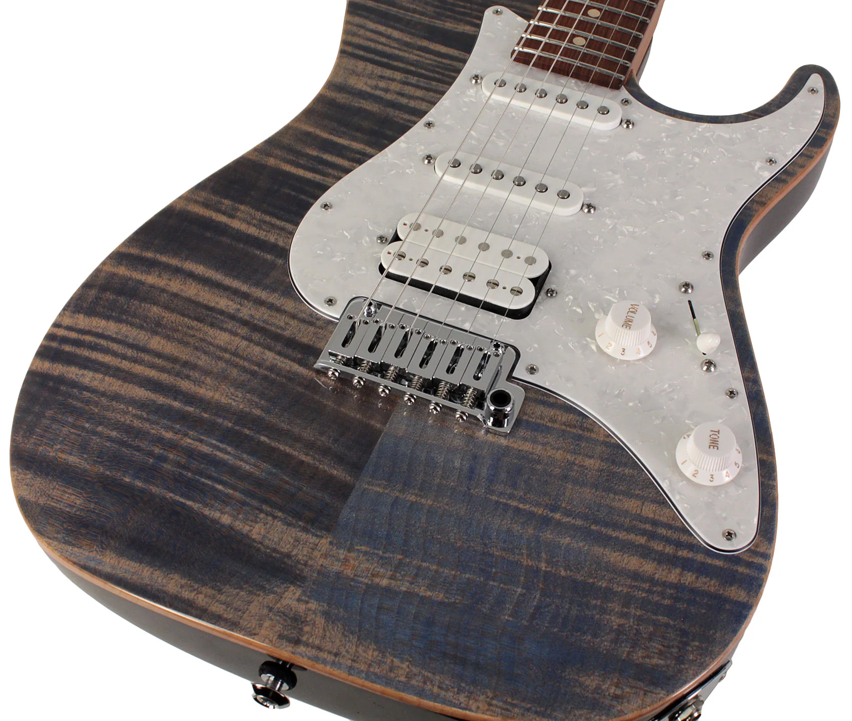 Suhr Standard Plus Guitar, Trans Blue Denim Slate, Pau Ferro - Image 3
