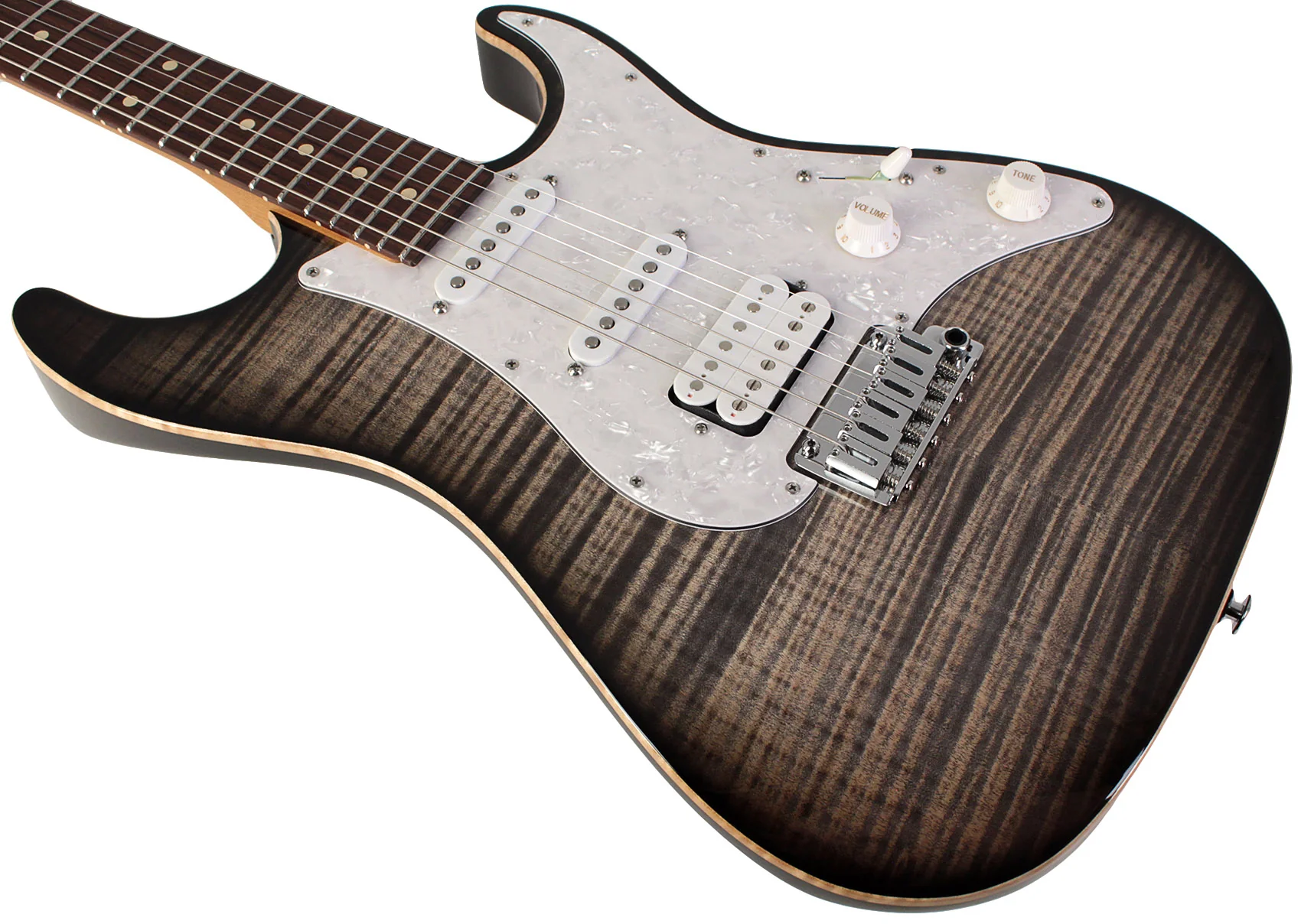 Suhr Standard Plus Guitar, Trans Charcoal Burst, Pau Ferro - Image 4