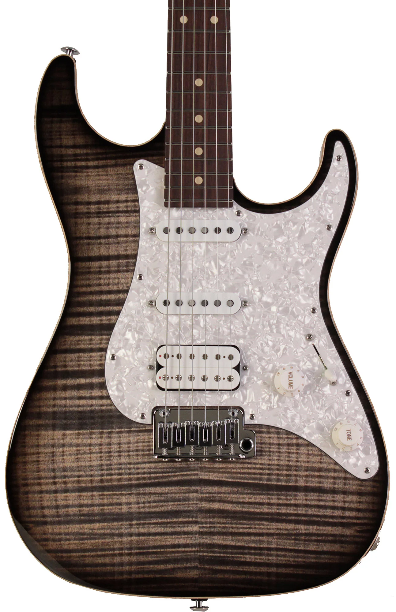 Suhr Standard Plus Guitar, Trans Charcoal Burst, Pau Ferro - Image 6