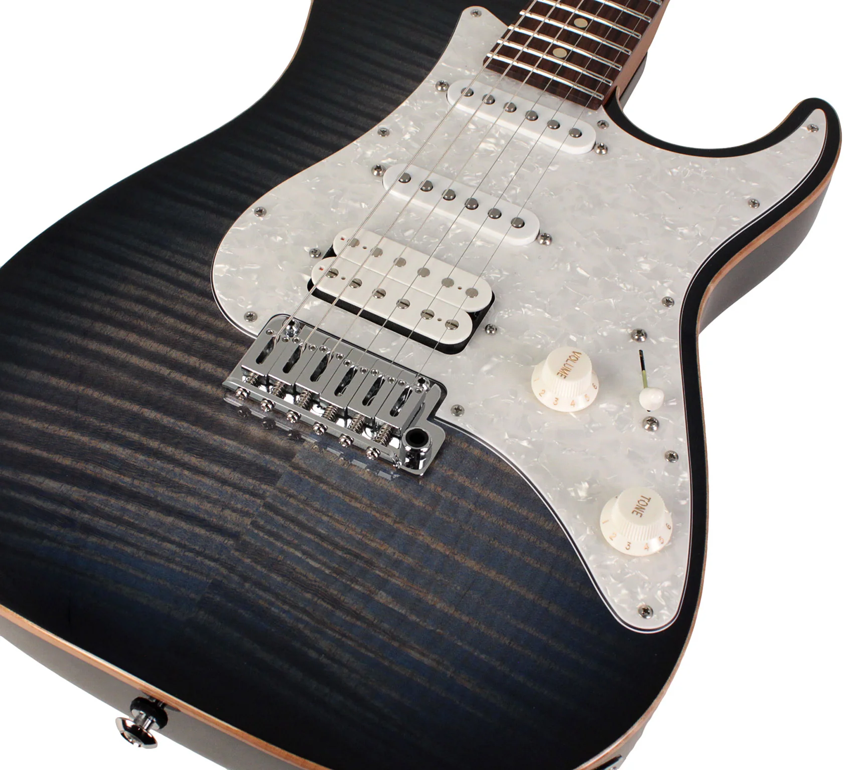 Suhr Standard Plus Guitar, Trans Whale Blue Burst, Pau Ferro - Image 3