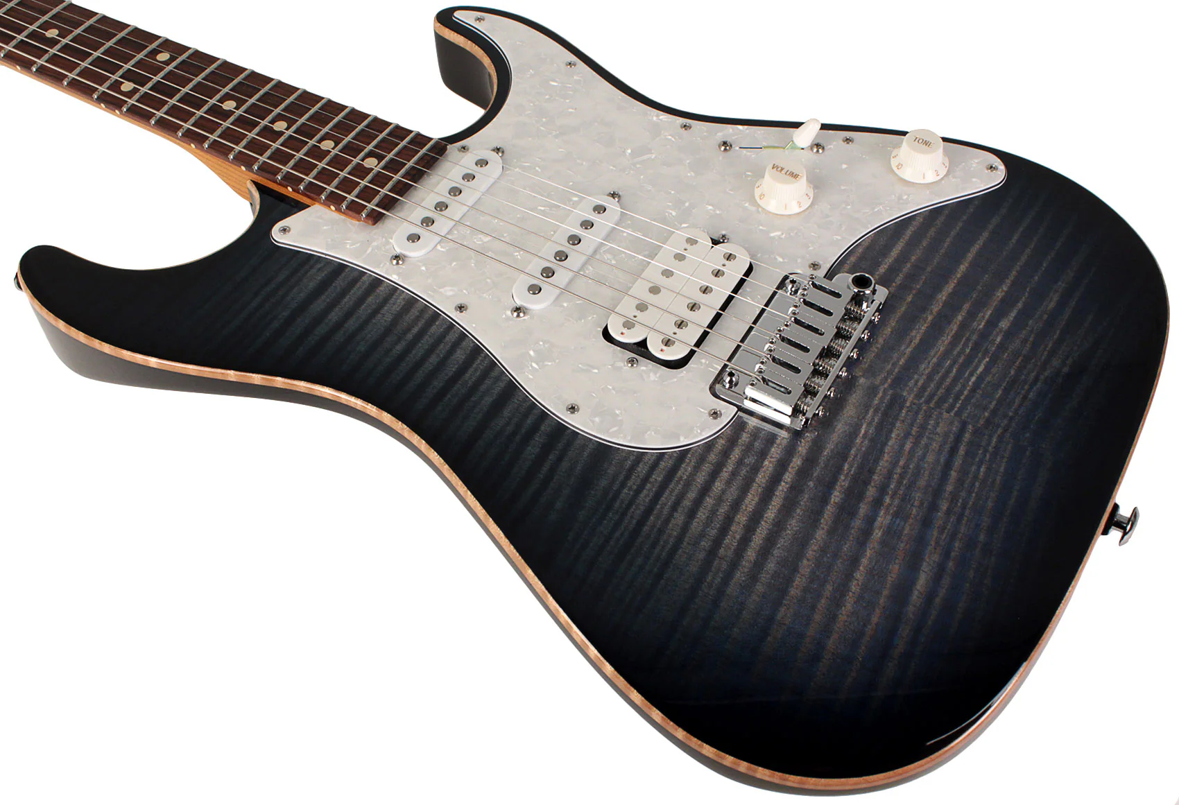Suhr Standard Plus Guitar, Trans Whale Blue Burst, Pau Ferro - Image 4