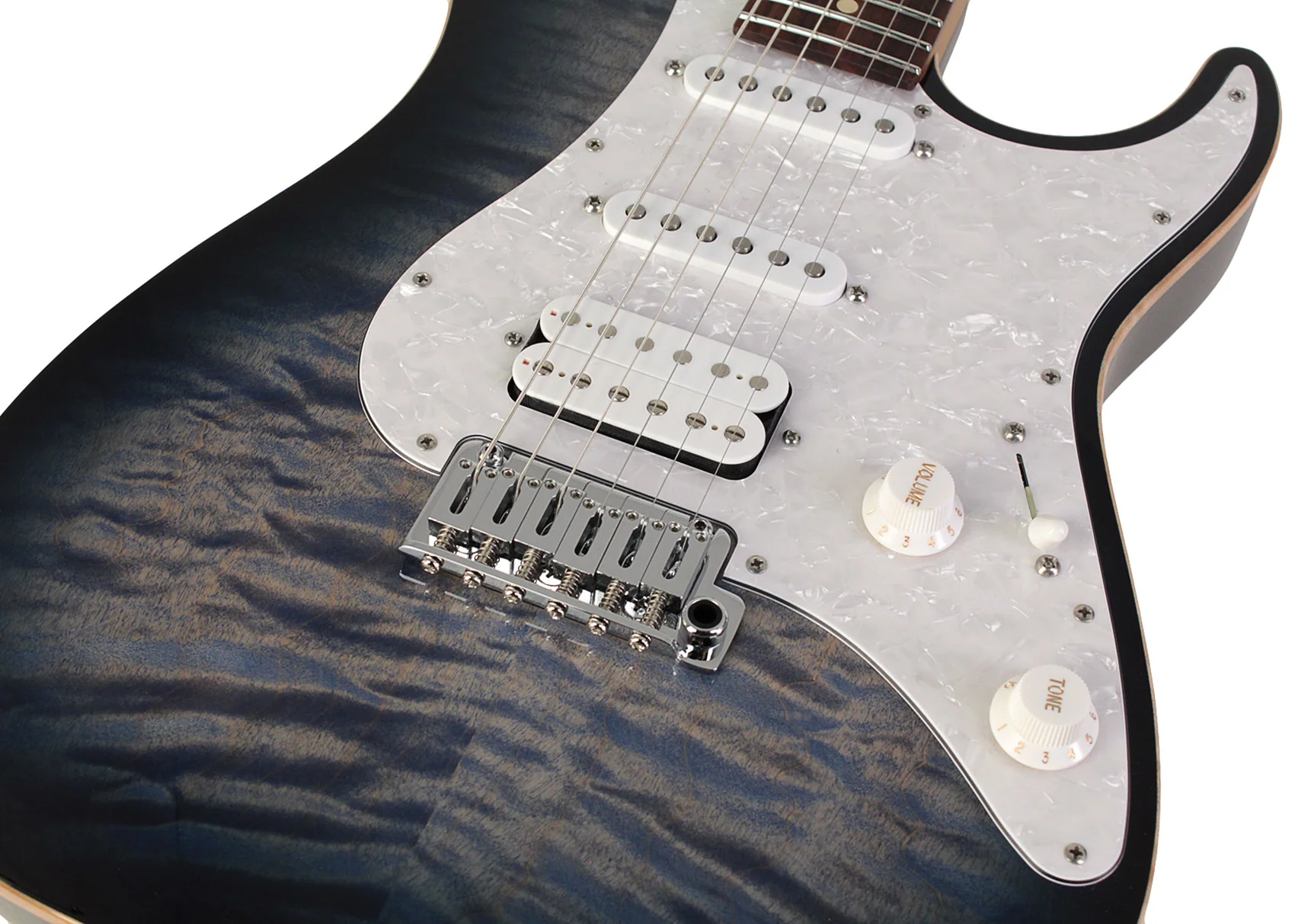 Suhr Standard Plus Guitar, Trans Whale Blue Burst, Pau Ferro - Image 3
