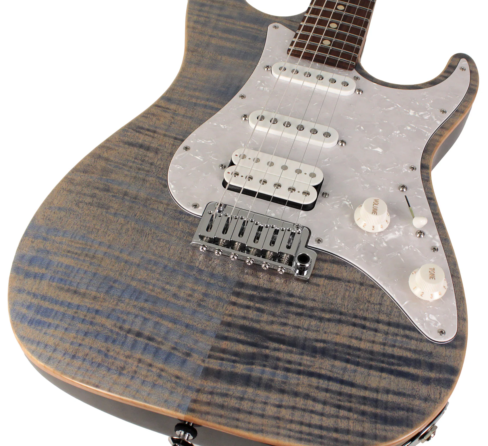 Suhr Standard Plus Guitar, Trans Blue Denim Slate, Pau Ferro - Image 3