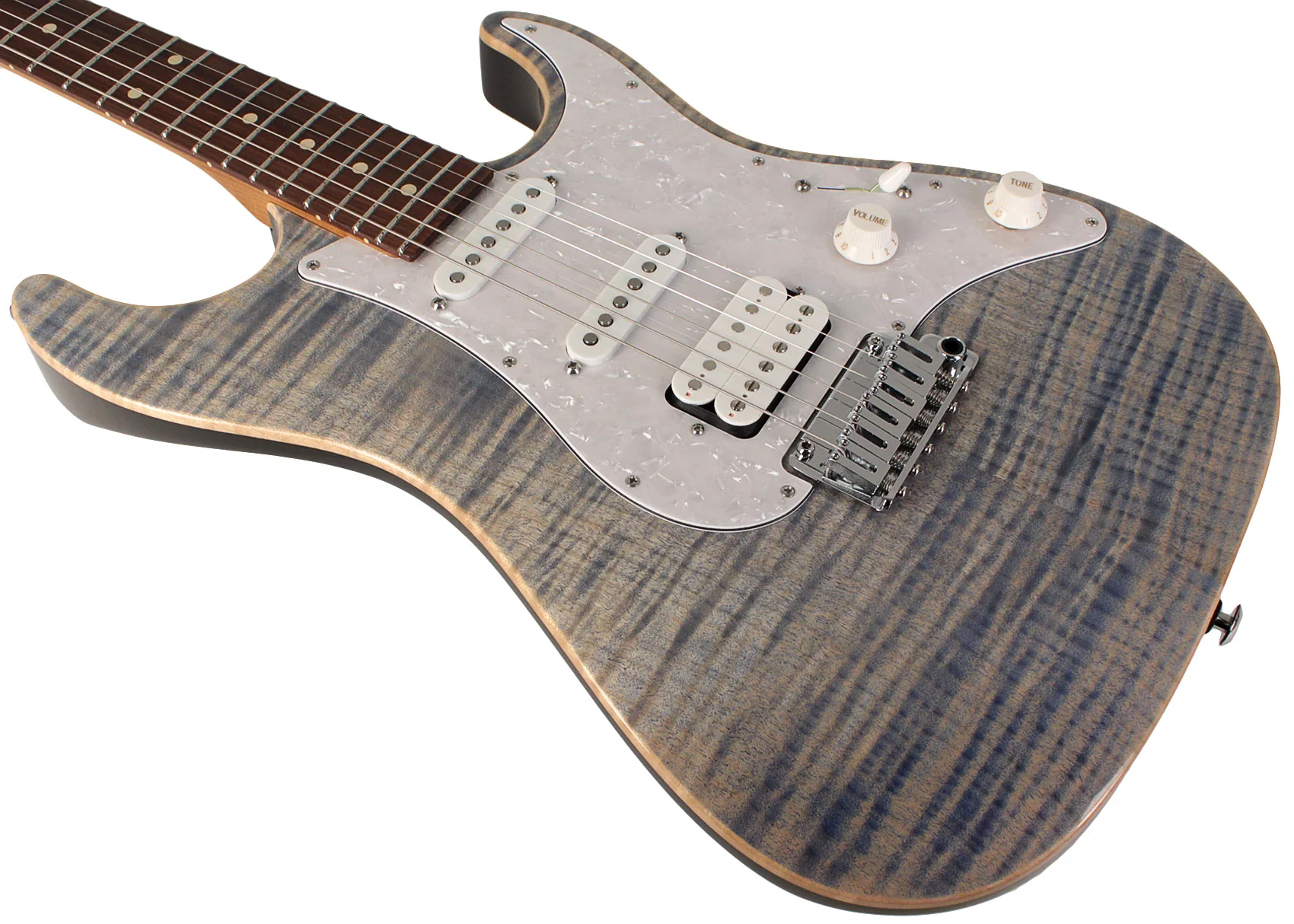 Suhr Standard Plus Guitar, Trans Blue Denim Slate, Pau Ferro - Image 4