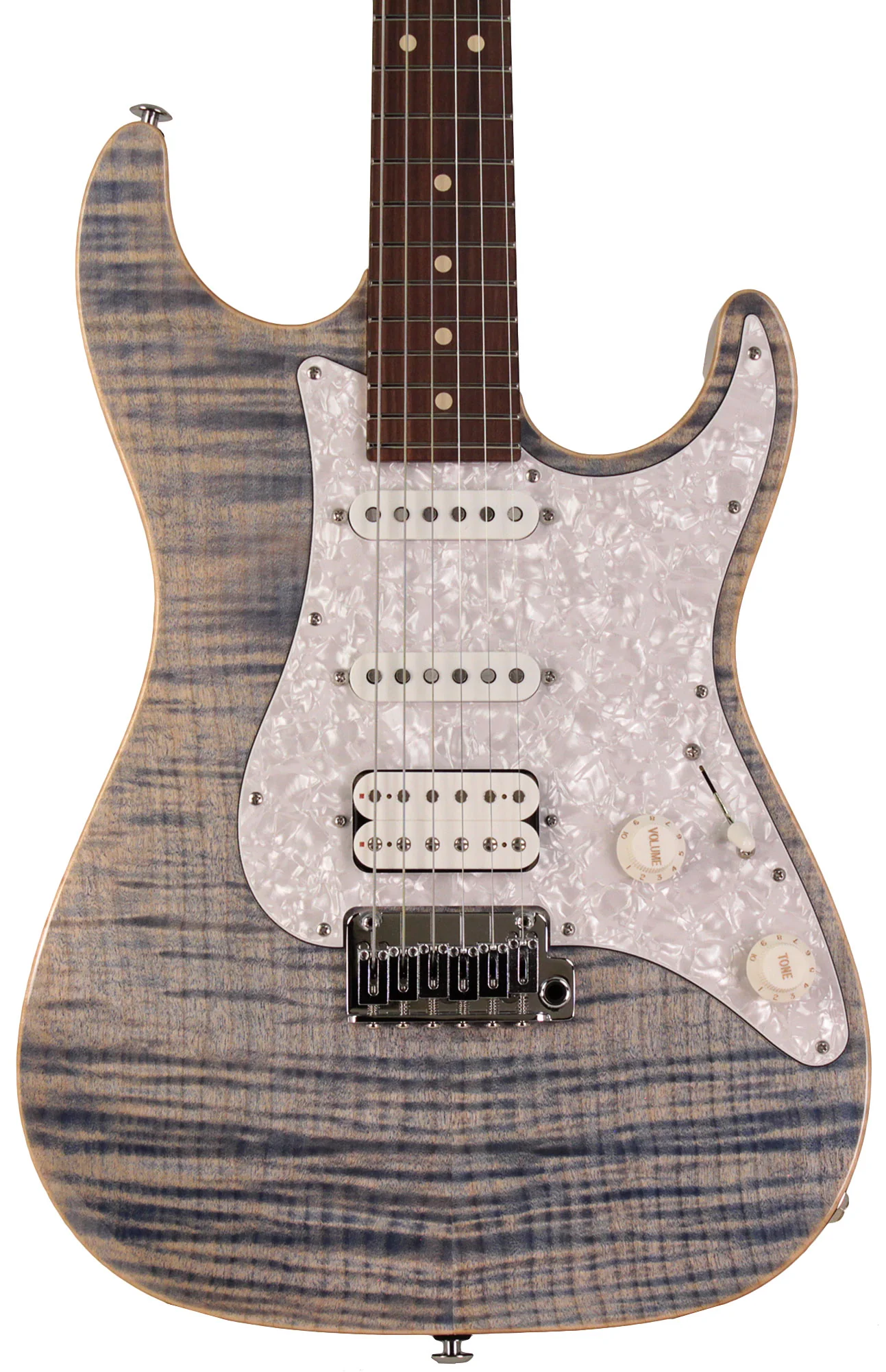 Suhr Standard Plus Guitar, Trans Blue Denim Slate, Pau Ferro - Image 5