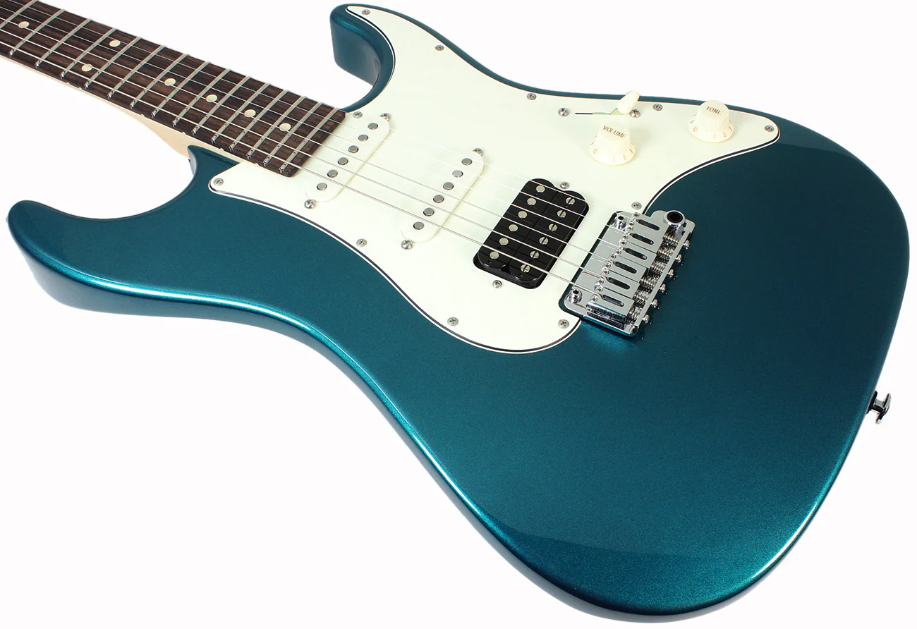 Suhr Throwback Standard Pro Guitar, Ocean Turquoise Metallic, Rosewood - Image 6