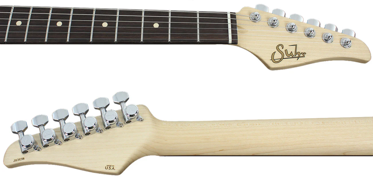 Suhr Throwback Standard Pro Guitar, Ocean Turquoise Metallic, Rosewood - Image 8