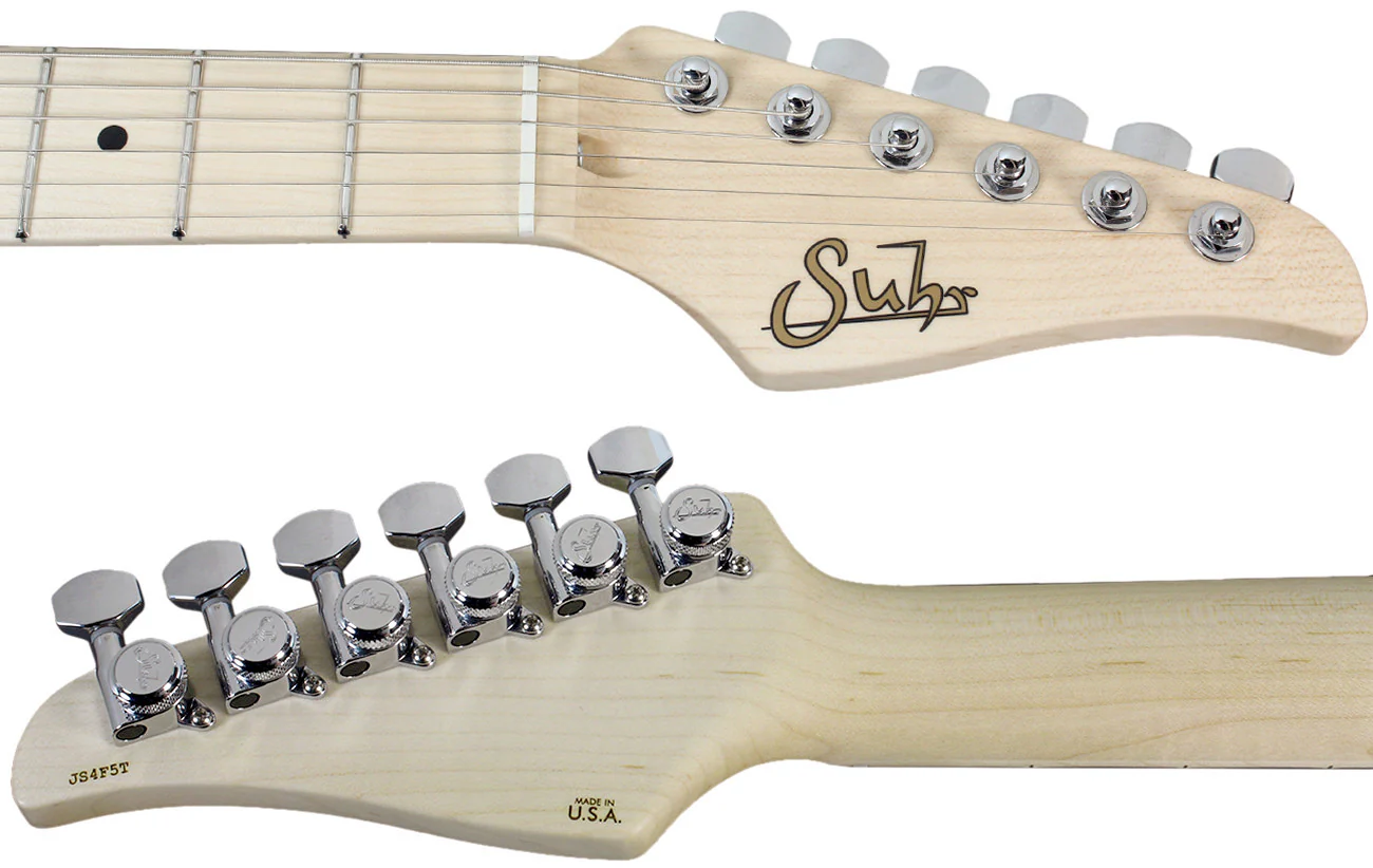 Suhr Throwback Standard Pro Guitar, Trans Straw, Maple - Image 4