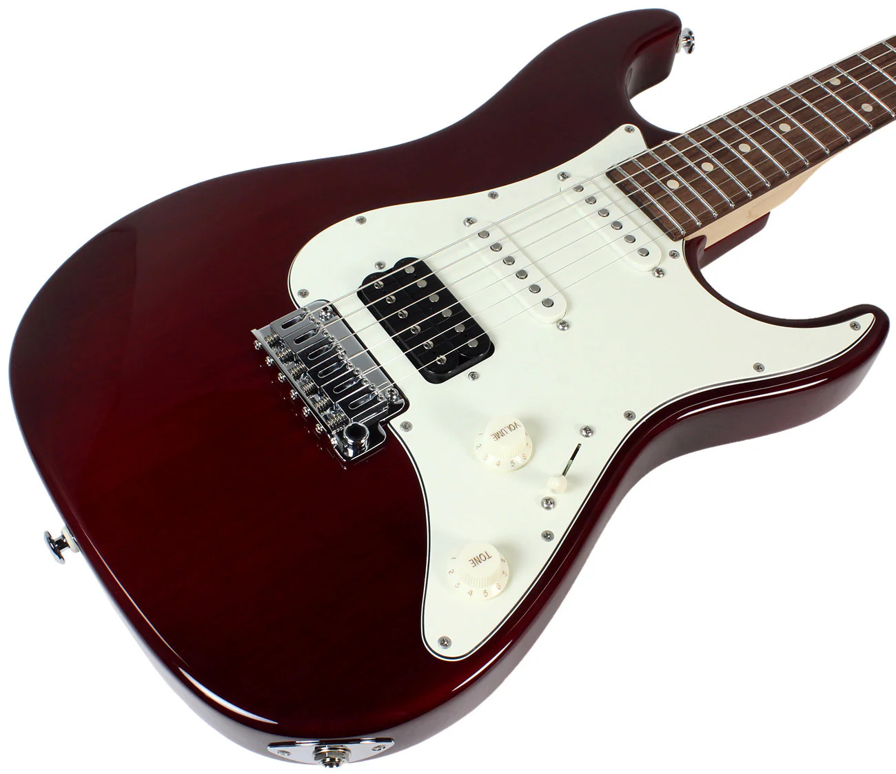 Suhr Throwback Standard Pro Guitar, Trans Red, Rosewood