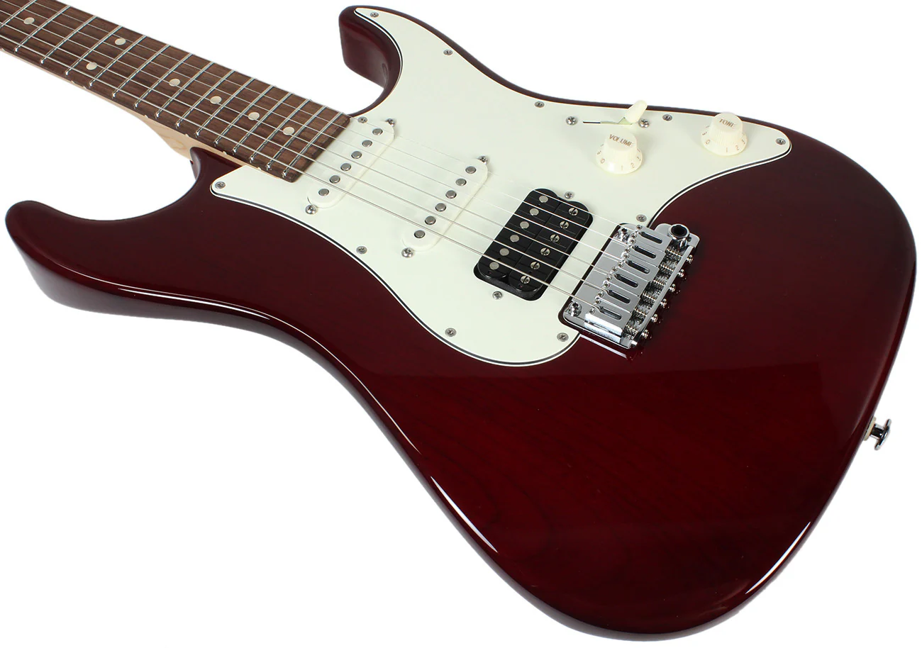 Suhr Throwback Standard Pro Guitar, Trans Red, Rosewood - Image 6