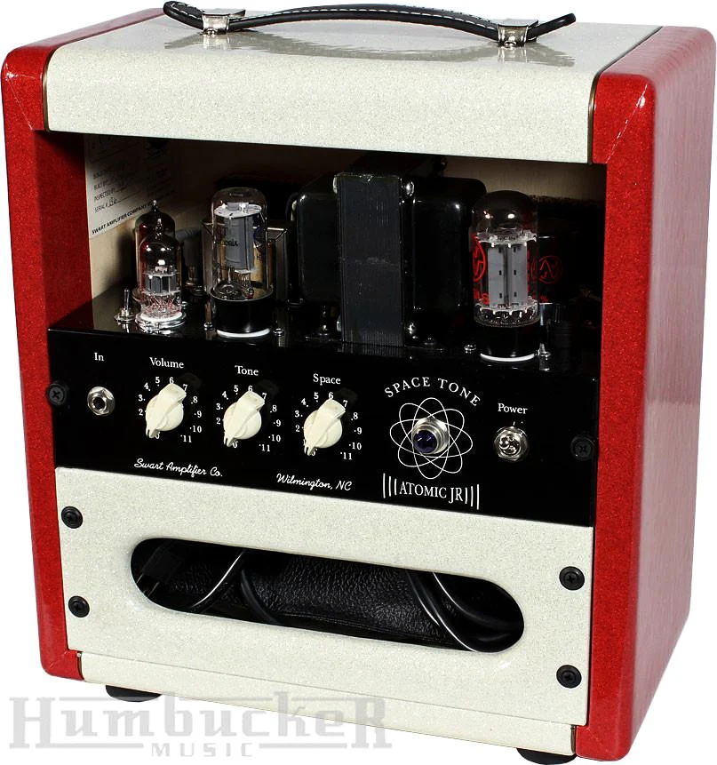 Swart Space Tone Atomic Jr Amp, White, Red Sparkle - Image 3