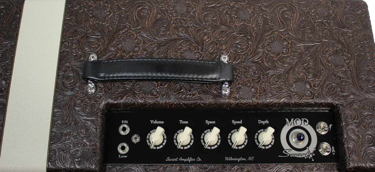 Swart Mod 84 Combo Amp, Cowboy Western, Ivory Stripe - Image 5