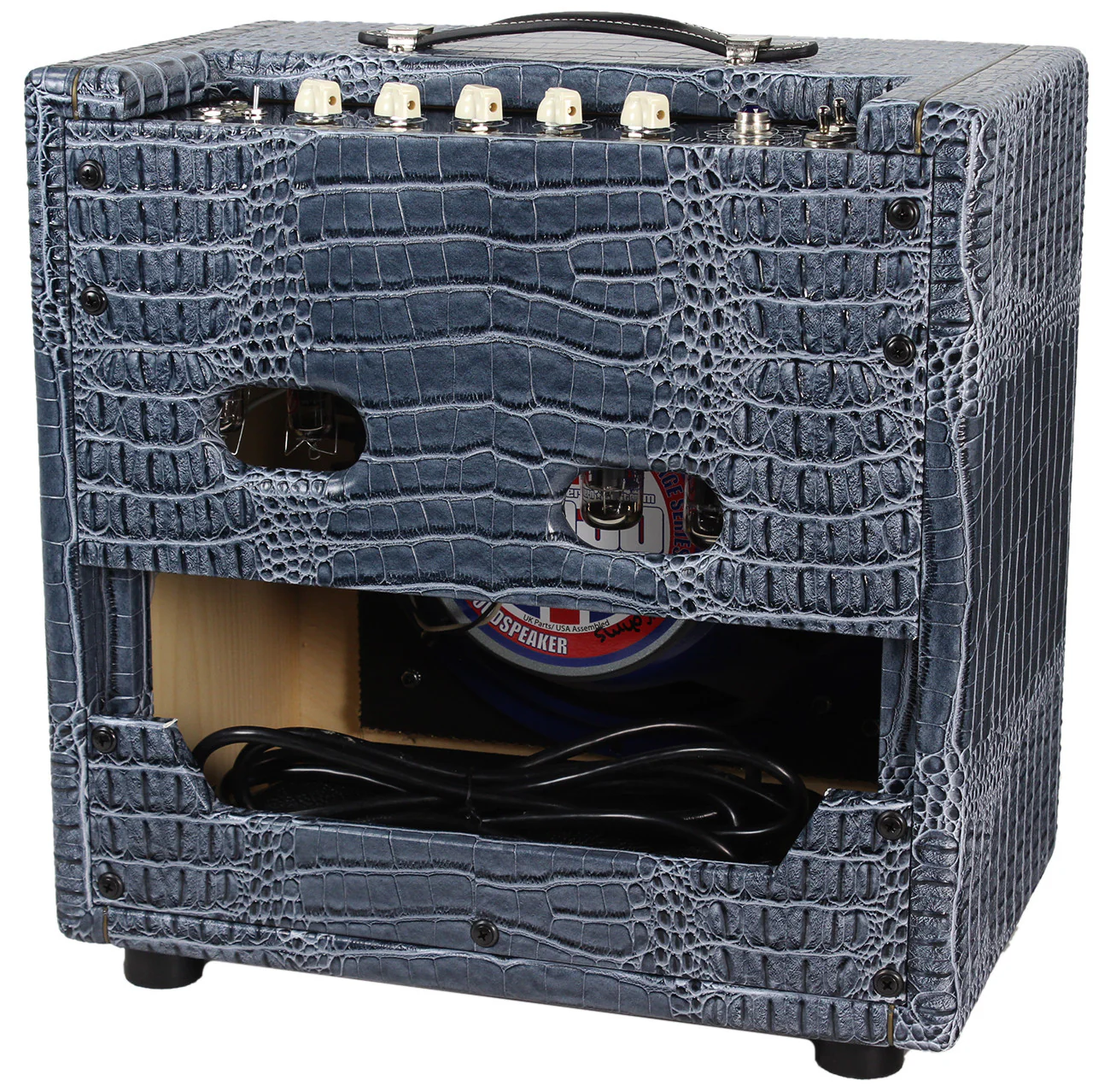 Swart STR-Tremolo 1x12 Combo Amp, Charcoal Blue Croc - Image 2