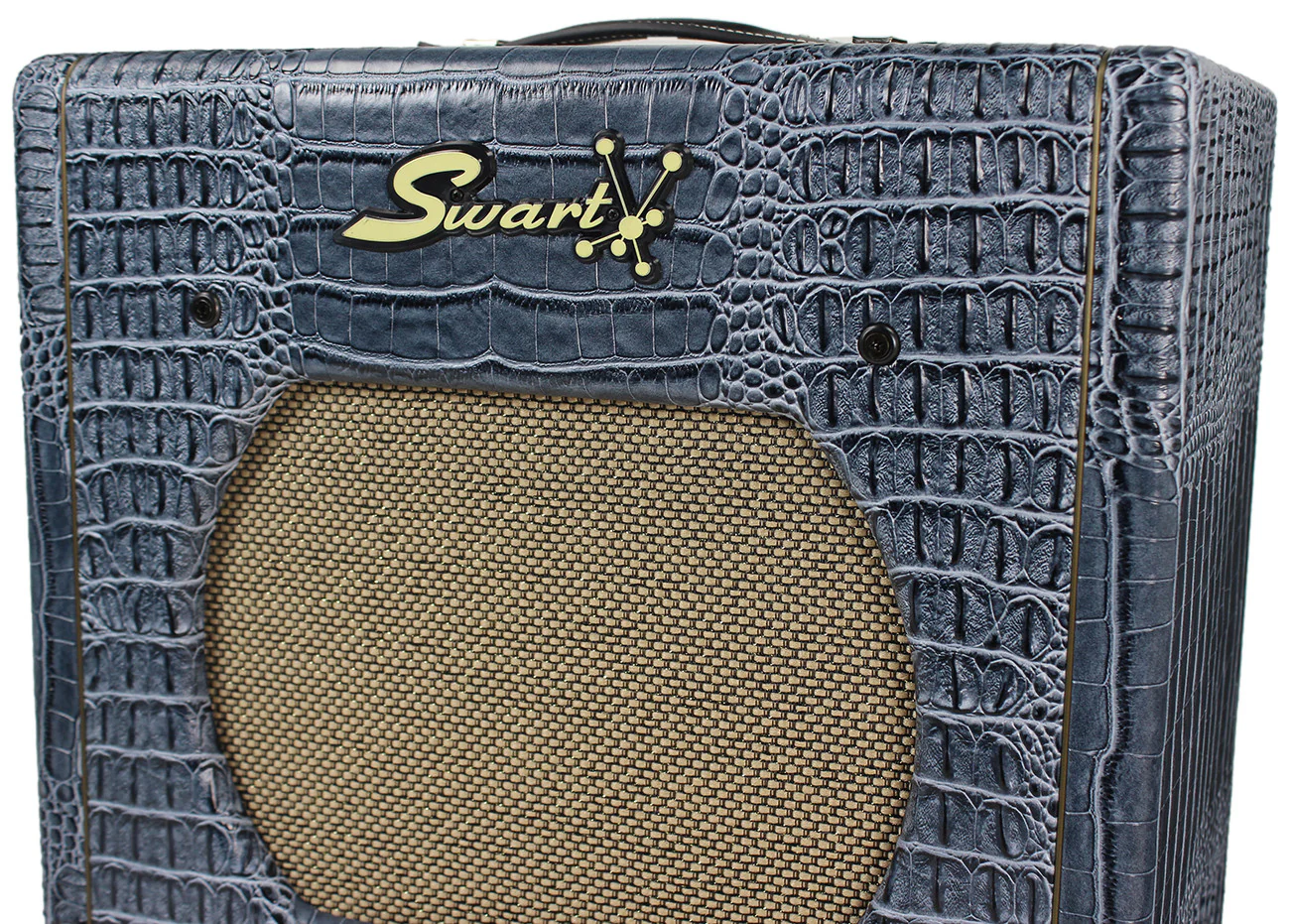 Swart STR-Tremolo 1x12 Combo Amp, Charcoal Blue Croc - Image 4