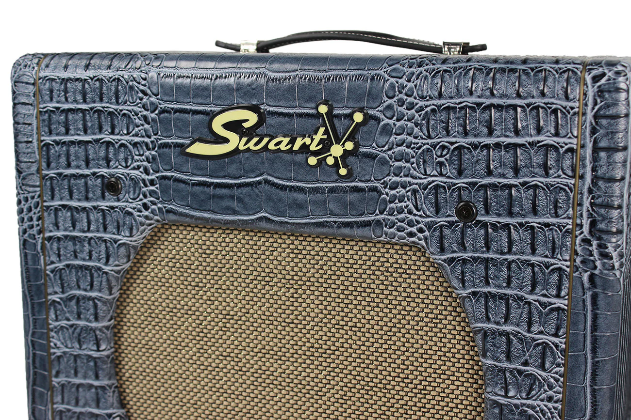 Swart STR-Tremolo 1x12 Combo Amp, Charcoal Blue Croc - Image 8