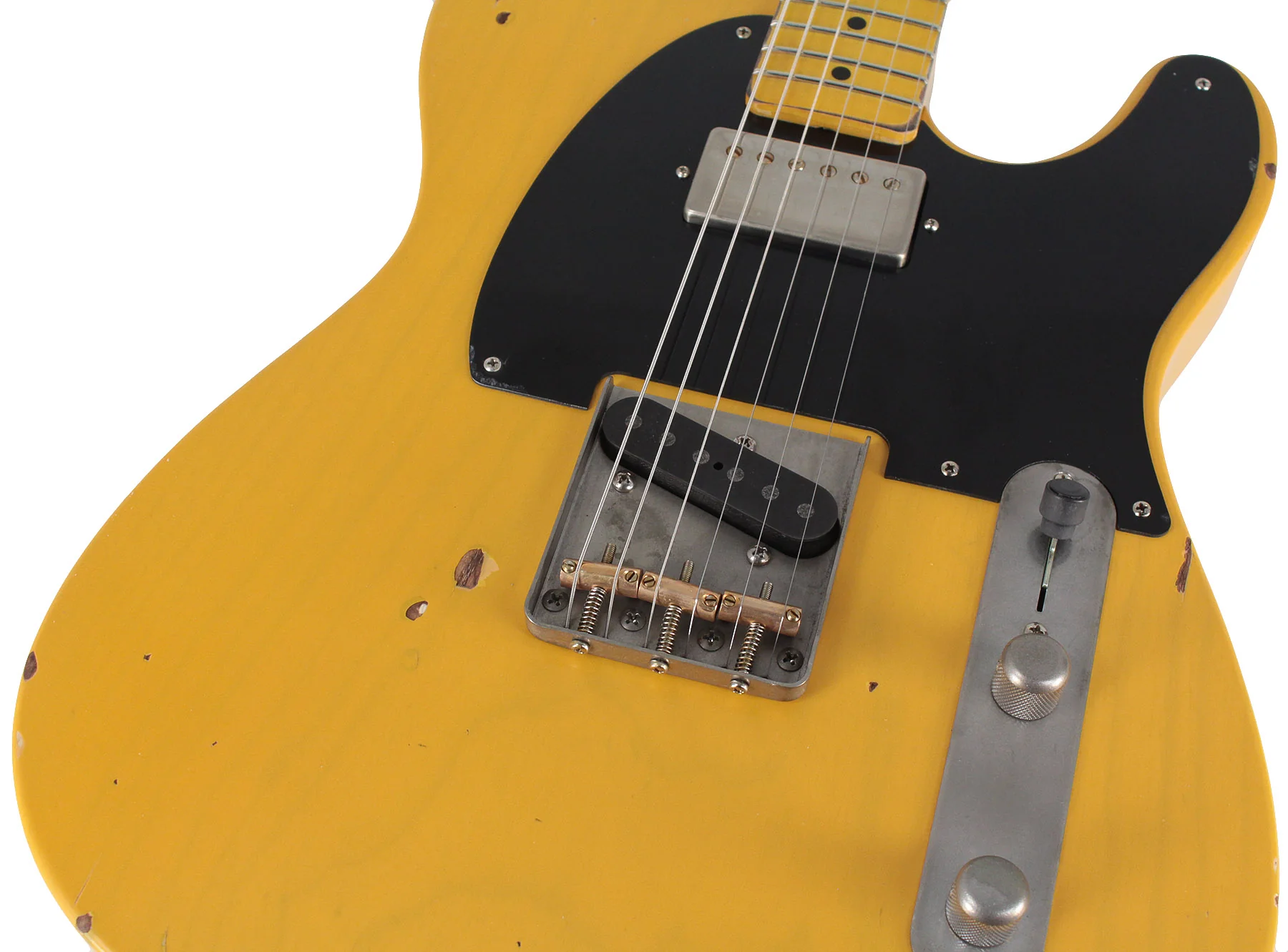 Nash T52 Guitar, Butterscotch Blonde, Humbucker, Medium Aging - Image 3