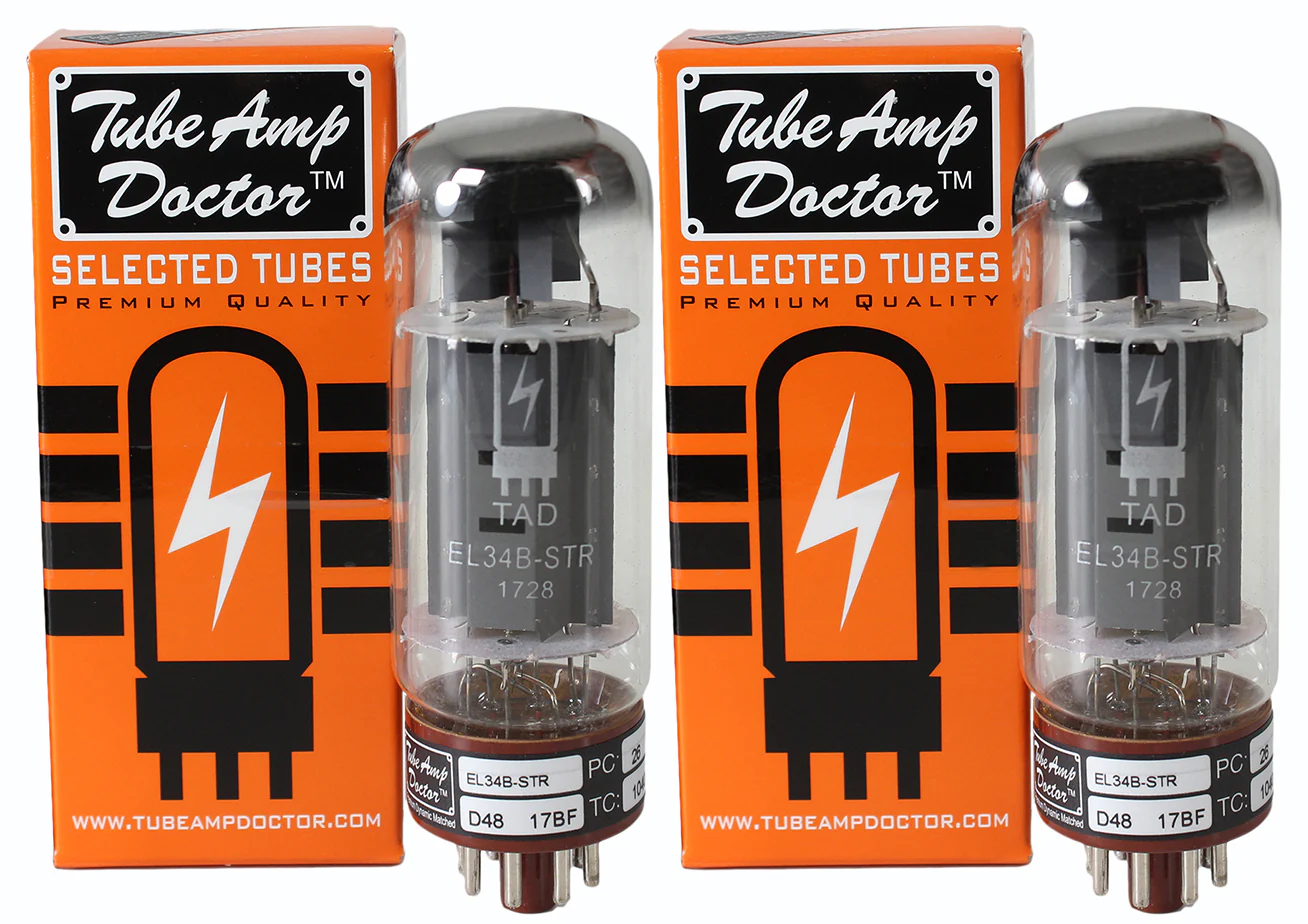 TAD Tube Amp Doctor EL34B-STR, Matched Pair, Premium Selected