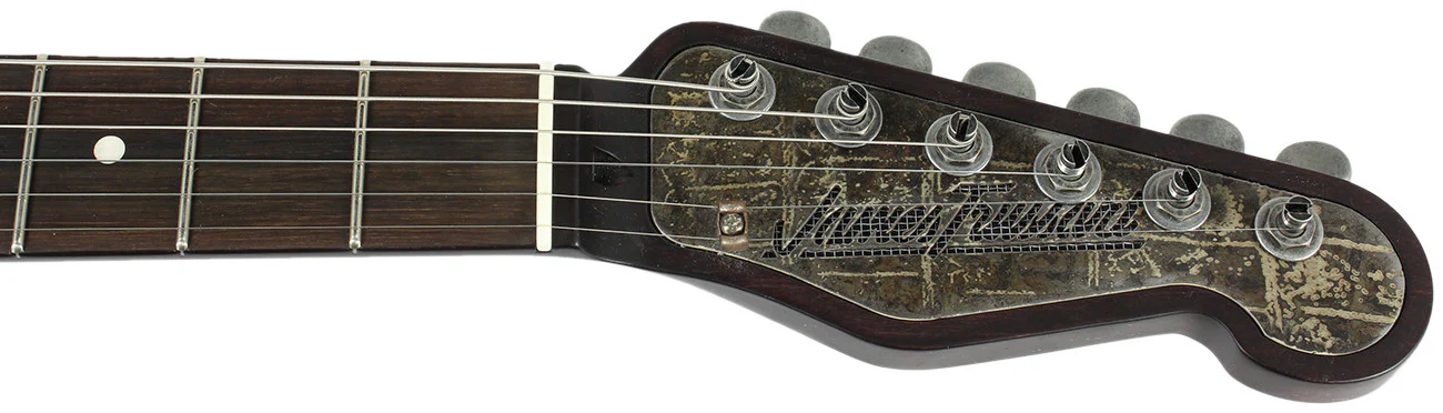 Trussart Deluxe Steelcaster Guitar - Rust On Cream Gator - Image 8