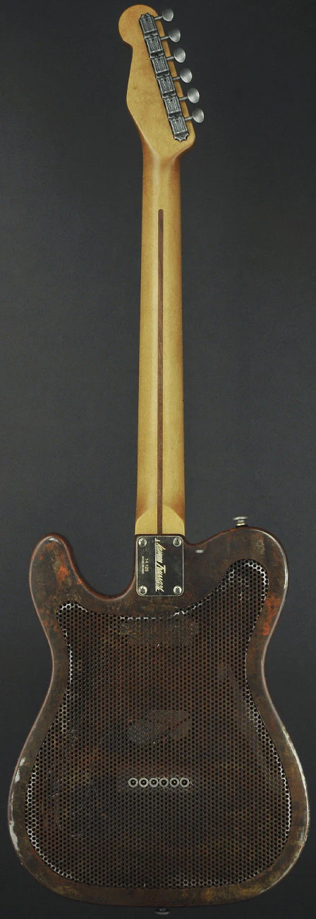 Trussart Deluxe Steelcaster Guitar Rust-O-Matic Cream Star - Image 3