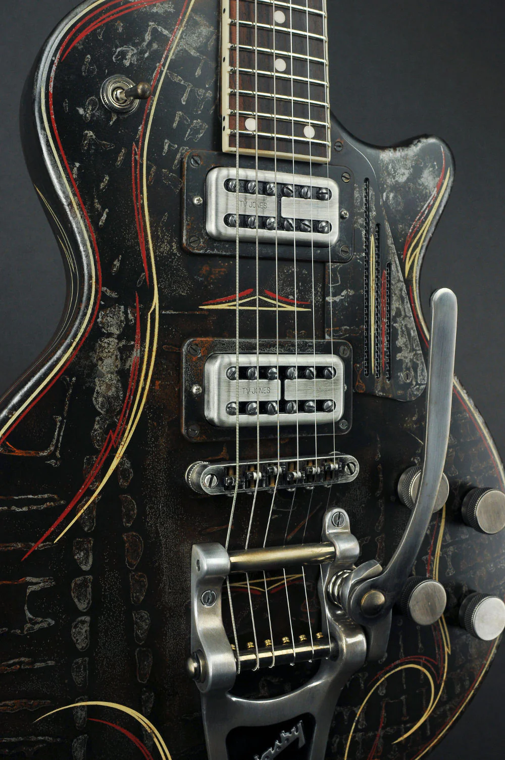 Trussart SteelDeville w/ B7 Bigsby in Dark Rust-O-Matic Pinstripe - Image 8