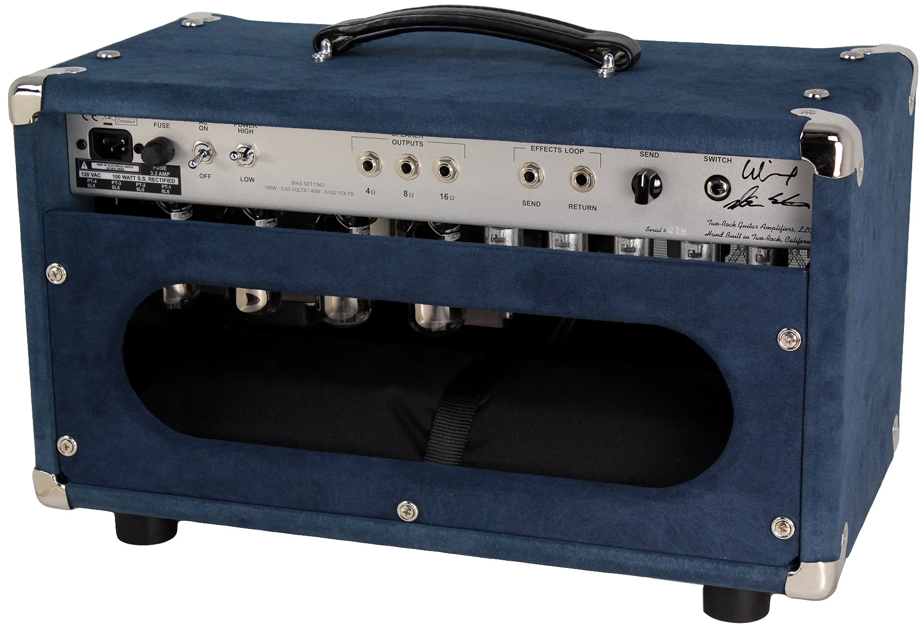 Two-Rock Bloomfield Drive 100/50 Head / 2x12 Cab, Blue Suede - Image 2