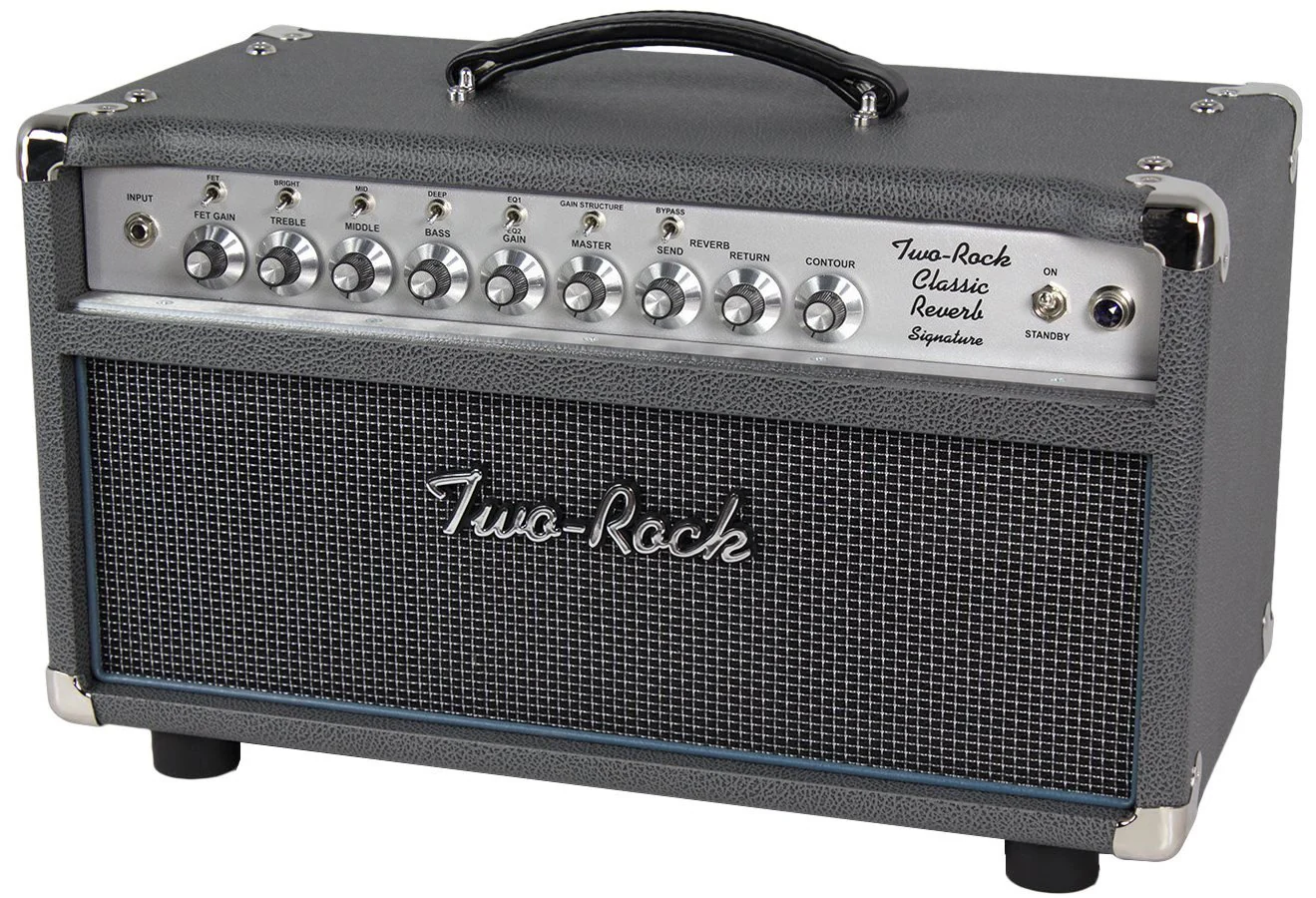 Two-Rock Classic Reverb Signature 100/50 Silverface Head, 2x12 Cab, Slate Grey - Image 2