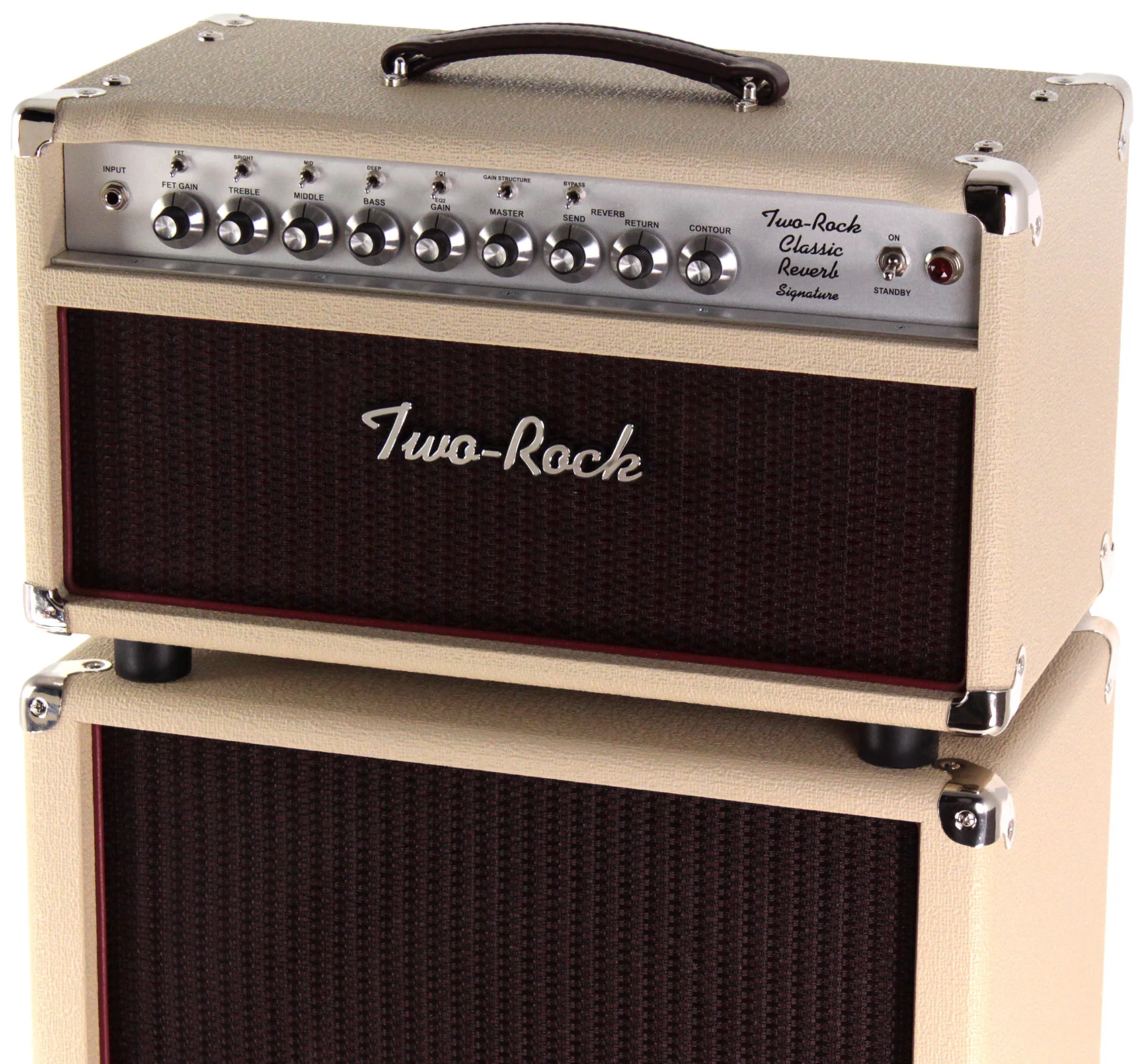 Two-Rock Classic Reverb Signature 100/50 Head, Blonde, Silverface - Image 3