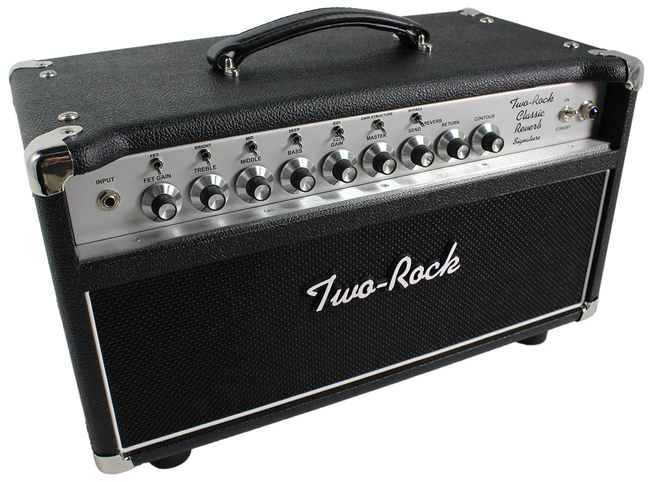 Two-Rock Classic Reverb Signature 100/50 Head, Black, Silverface - Image 5