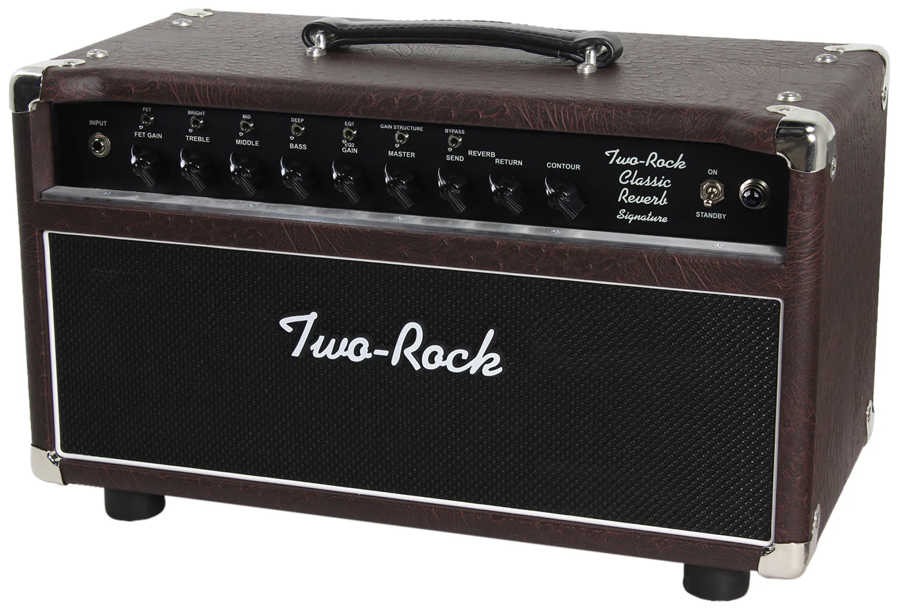 Two-Rock Classic Reverb Signature 50 Tube Rectified Head, Brown Ostrich, Blackface