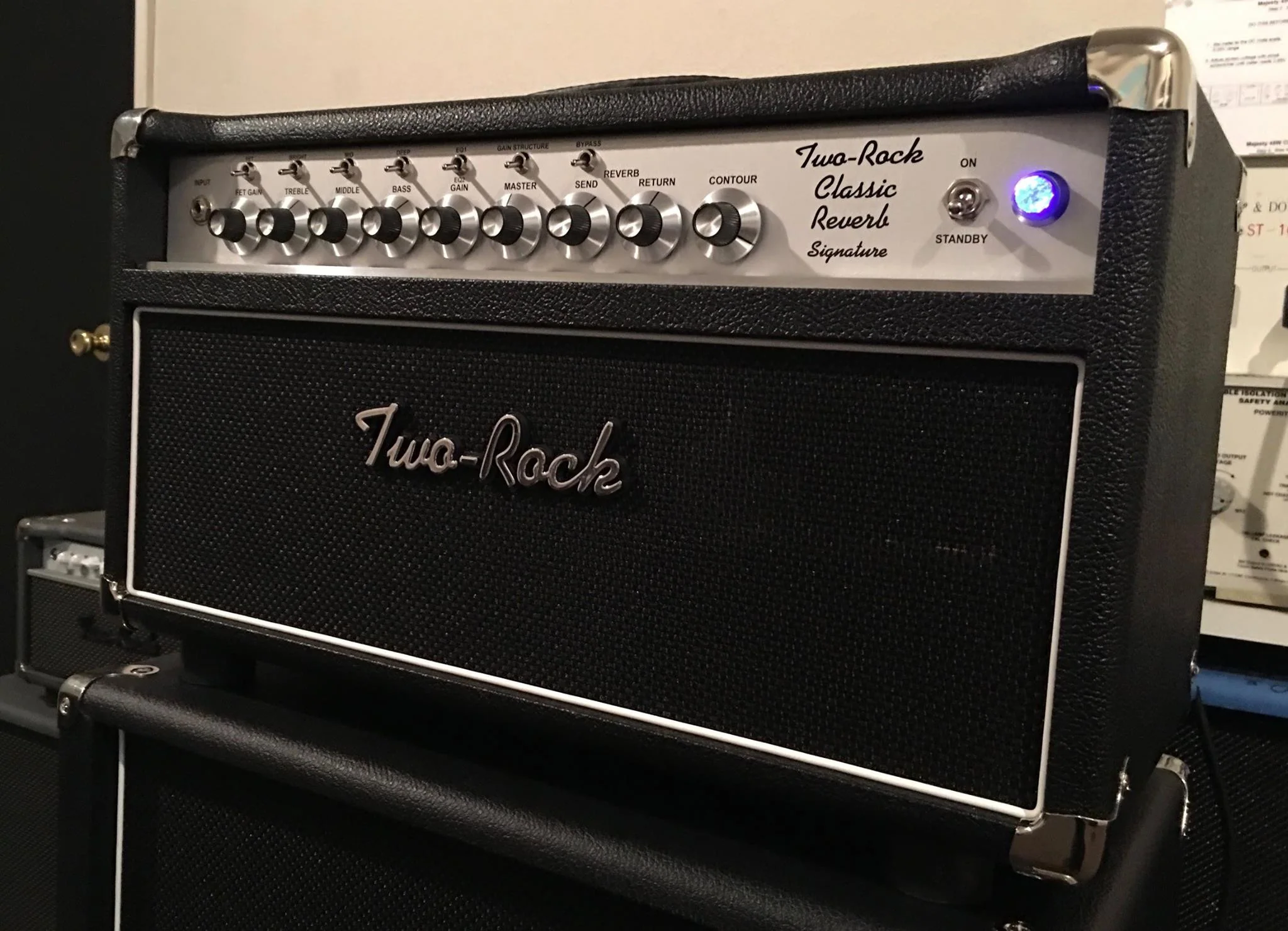 Two-Rock Classic Reverb Signature 100/50 Head, Black, Silverface - Image 9