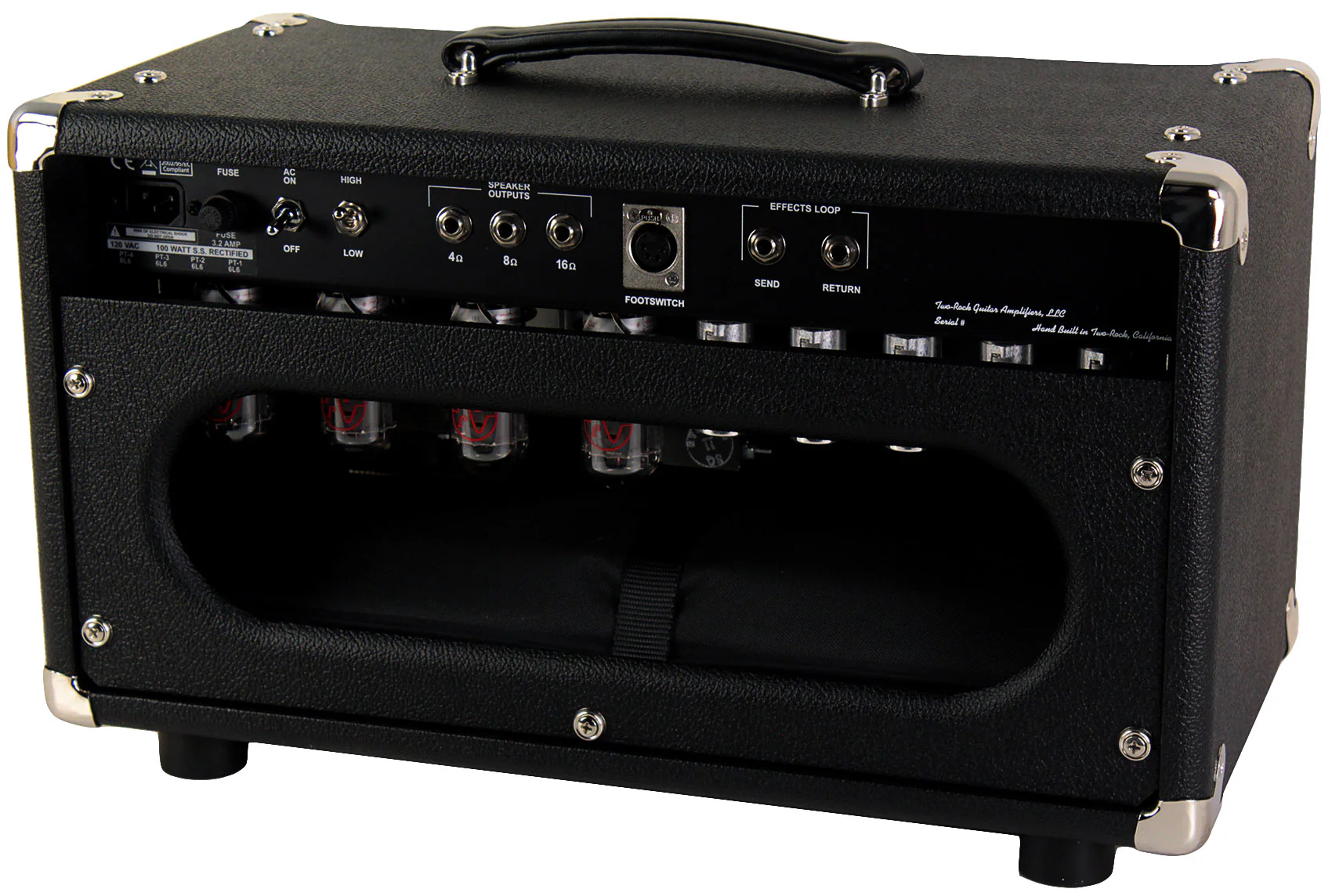 Two-Rock Classic Reverb Signature 100/50 Head, 2x12 Cab, Blackface, Black - Image 3