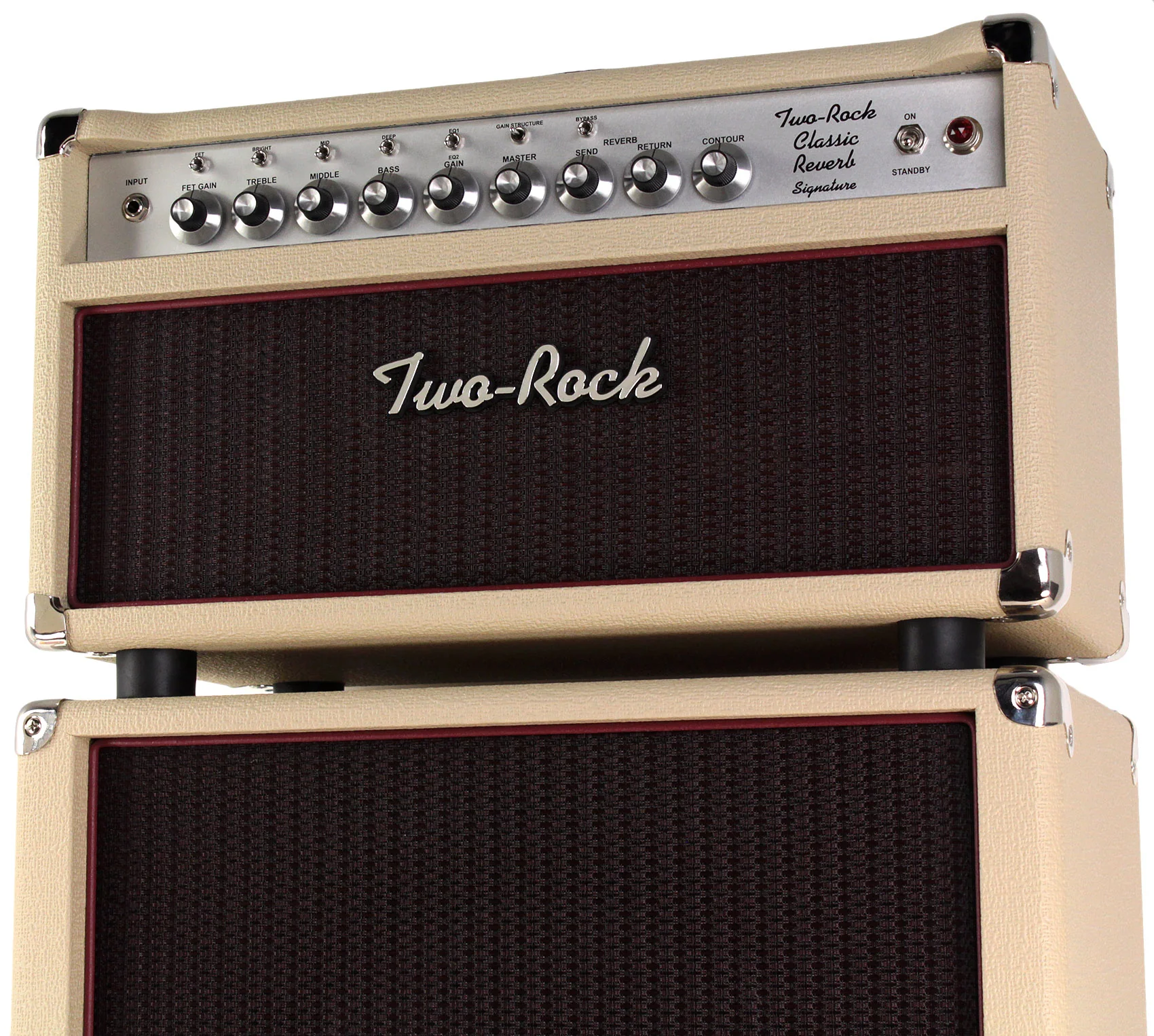 Two-Rock Classic Reverb Signature 100/50 Head, 2x12 Cab, Blonde - Image 7