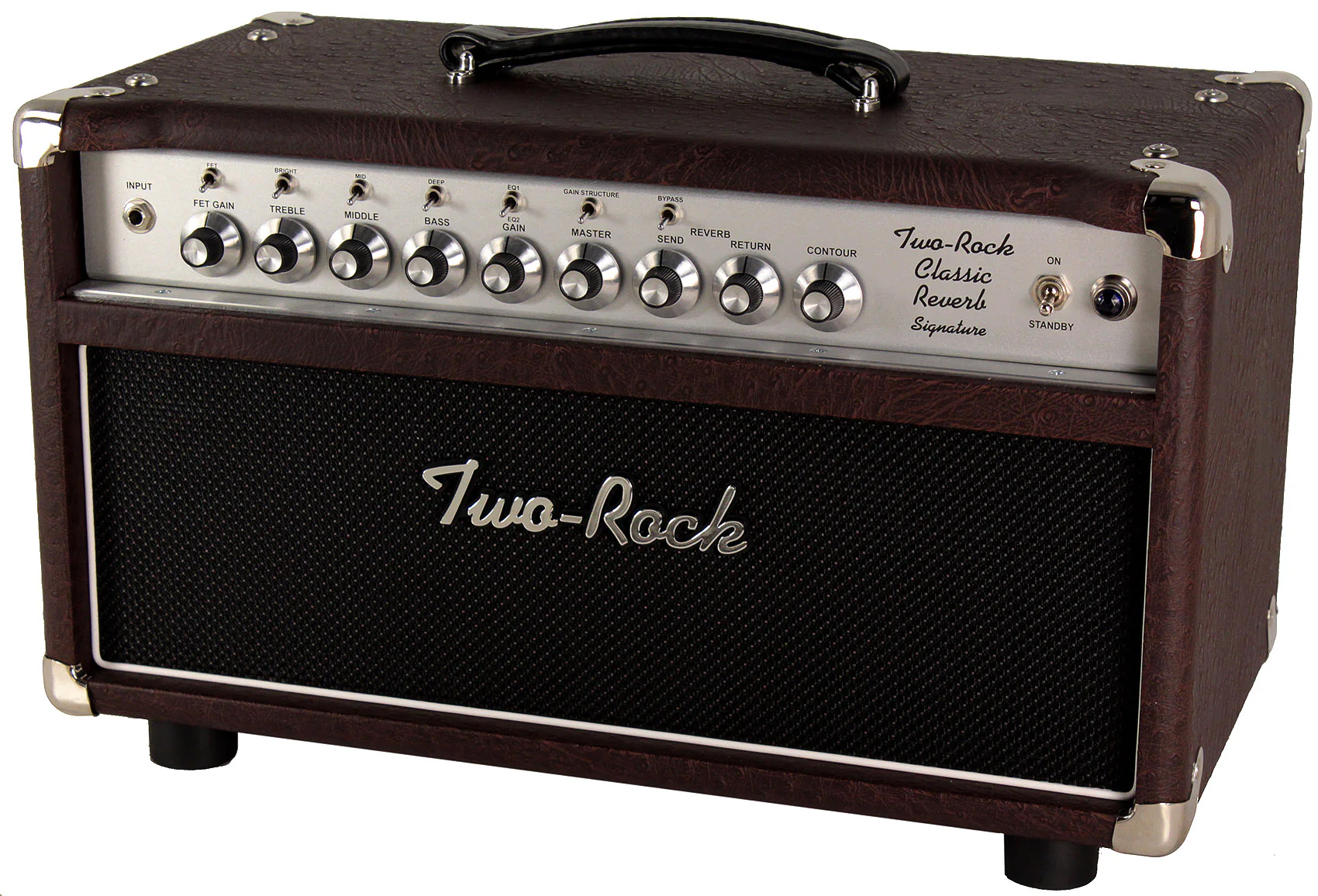 Two-Rock Classic Reverb Signature 50 Head, 2x12 Cab, Brown Ostrich - Image 3