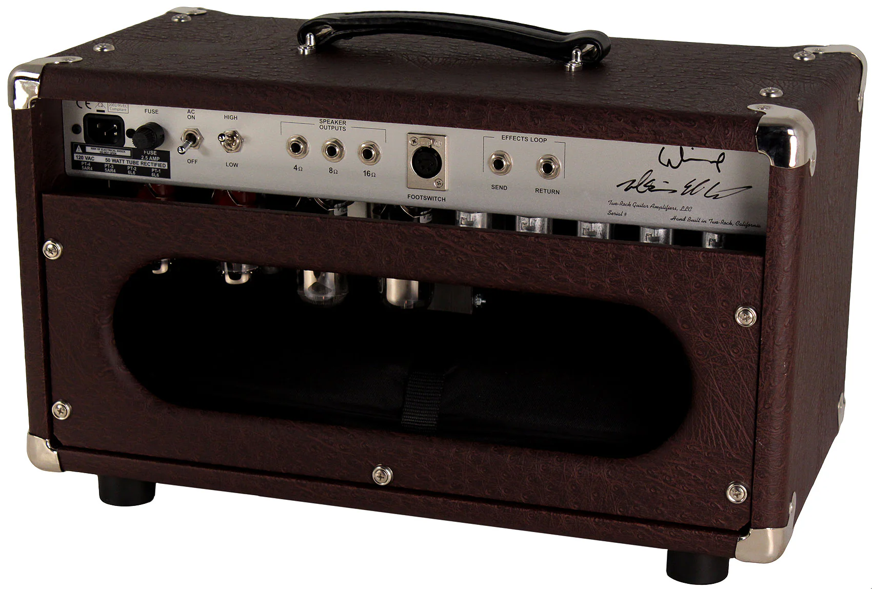 Two-Rock Classic Reverb Signature 50 Head, 2x12 Cab, Brown Ostrich - Image 4