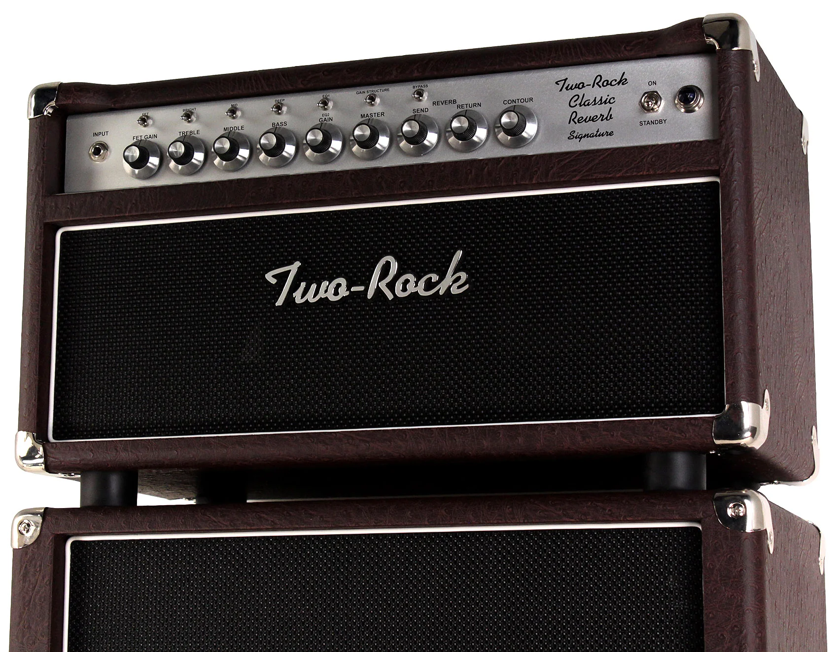Two-Rock Classic Reverb Signature 50 Head, 2x12 Cab, Brown Ostrich - Image 7