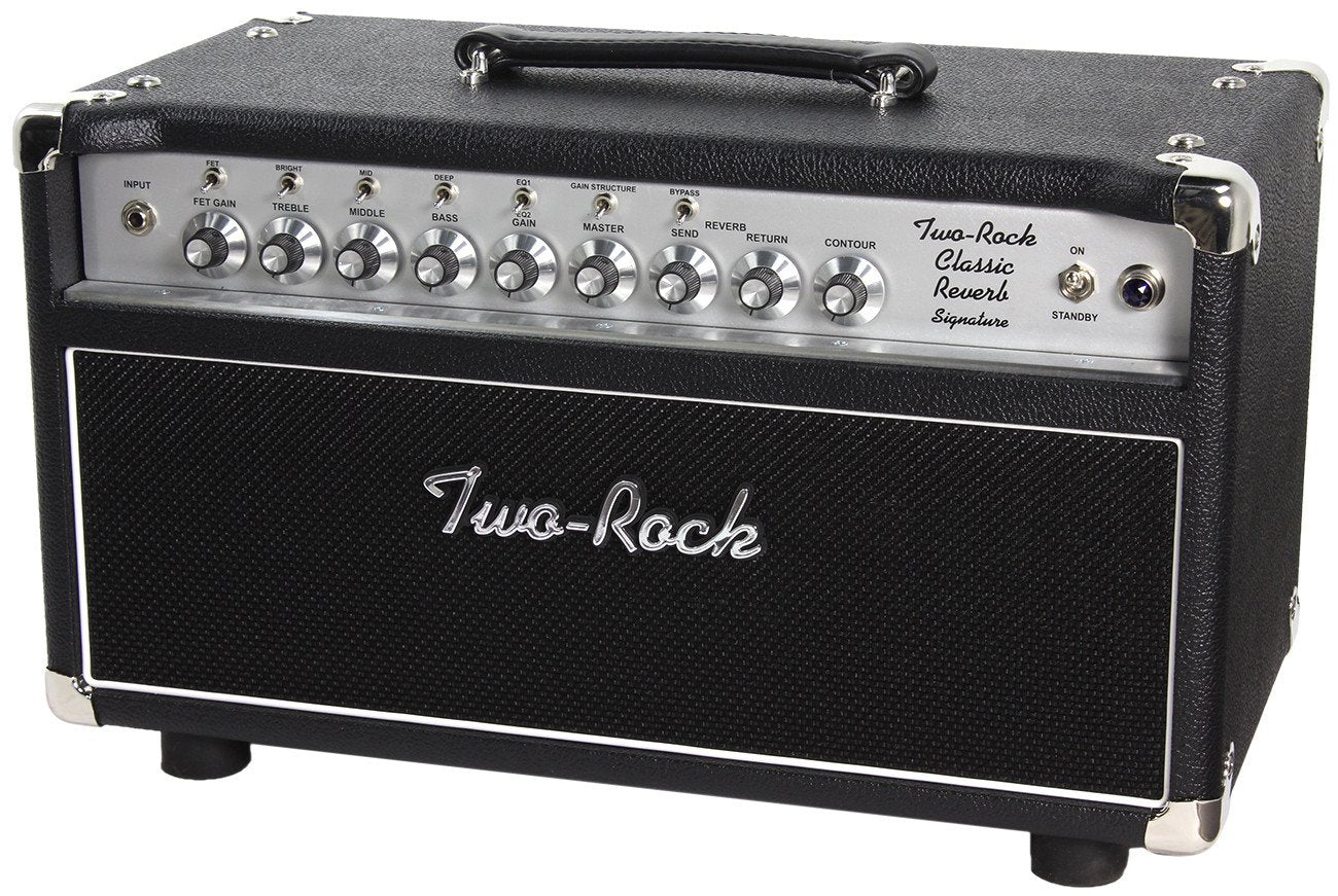 Two-Rock Classic Reverb Signature 50 Head, 2x12 Horizontal Cab, Black - Image 4