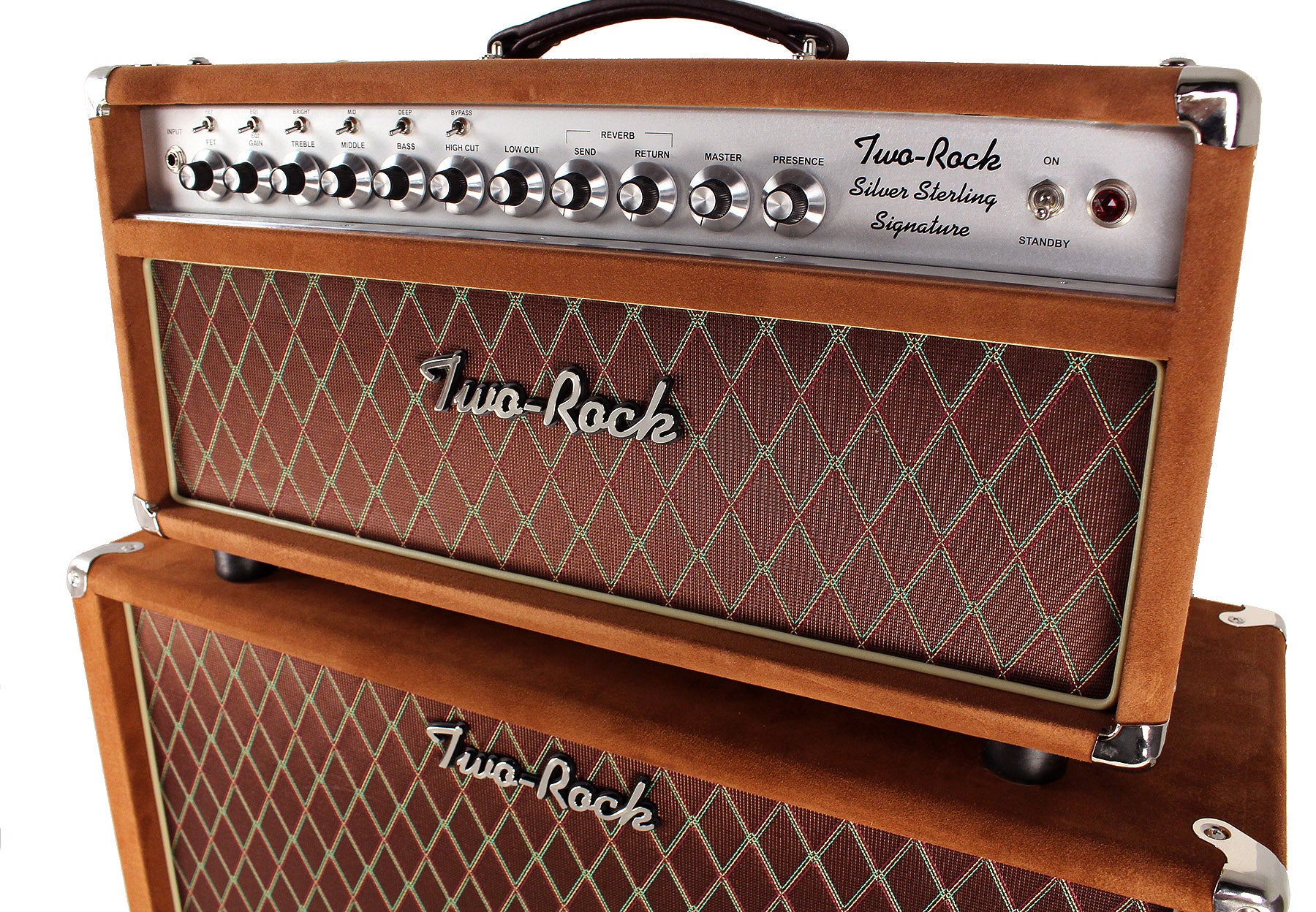 Two-Rock Silver Sterling Signature 100/50 Head/Cab, Tobacco Suede - Image 3