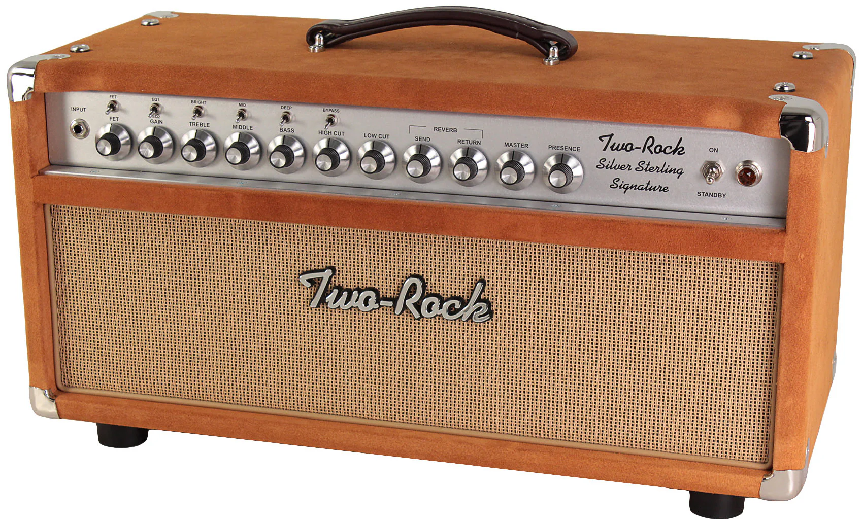 Two-Rock Silver Sterling Signature 100/50 Head, 2x12 SSS Cab, Golden Brown Suede - Image 3